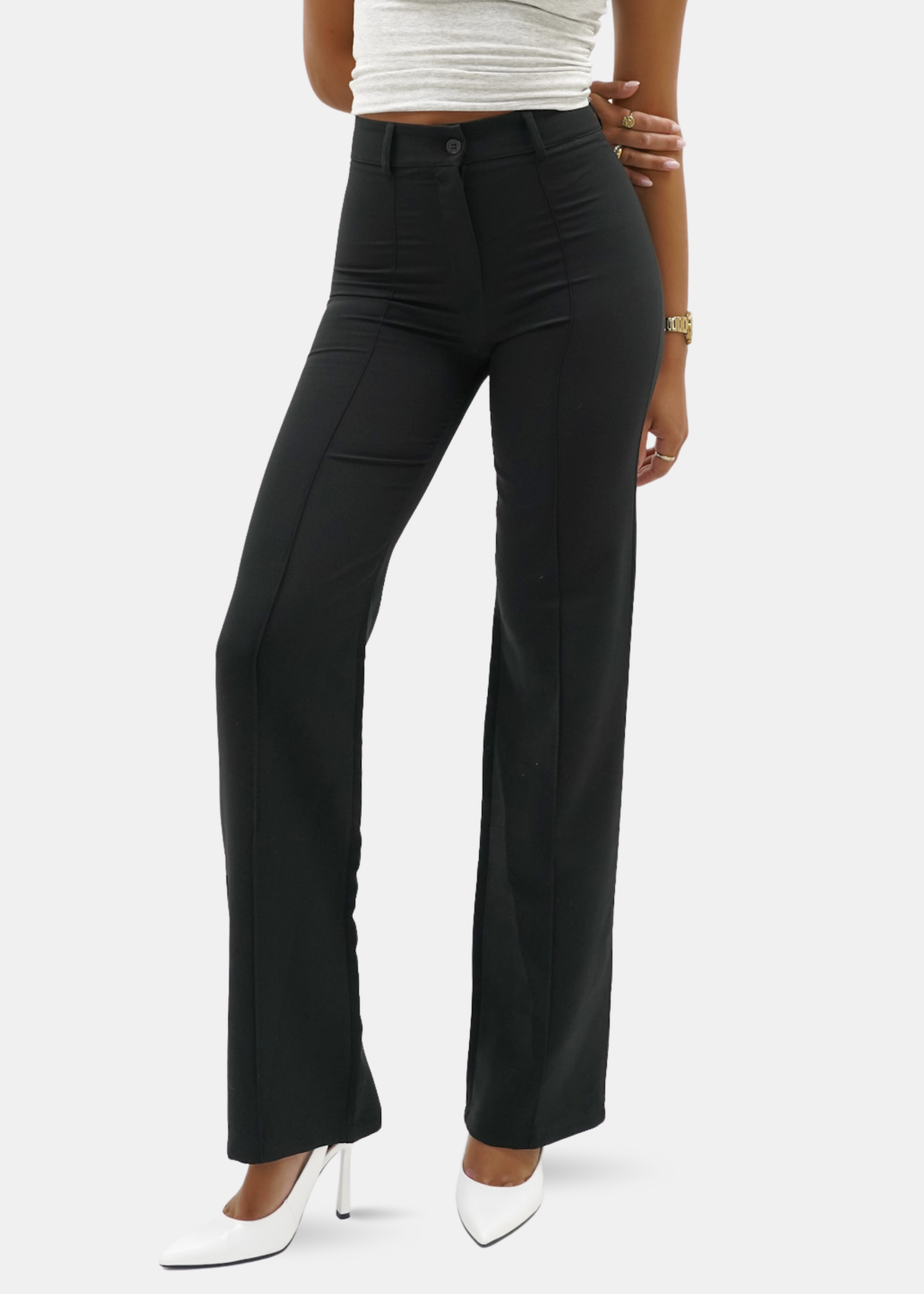slim fit dress slacks Tall Ponte Bootcut High Rise Pant – New York & Company main image 1