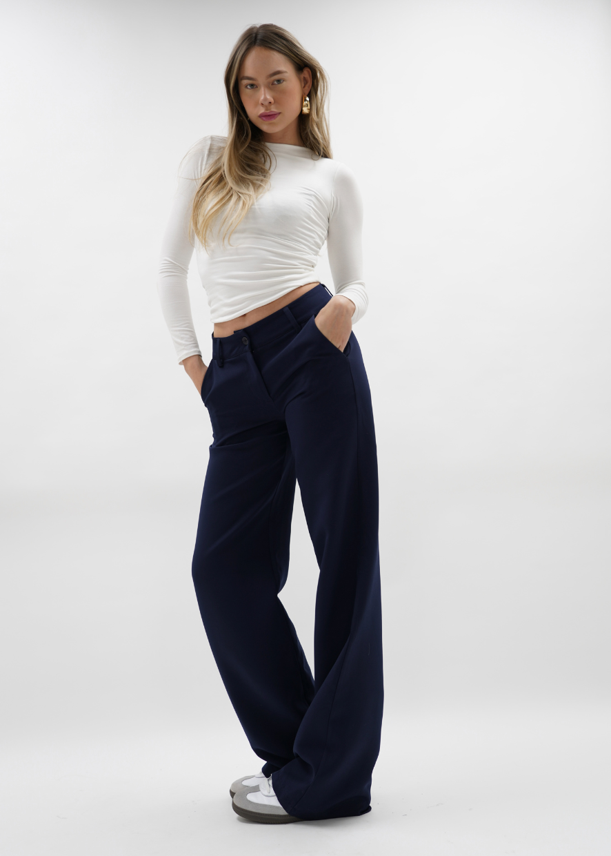 Low/mid waist pants casual night blue (regular)