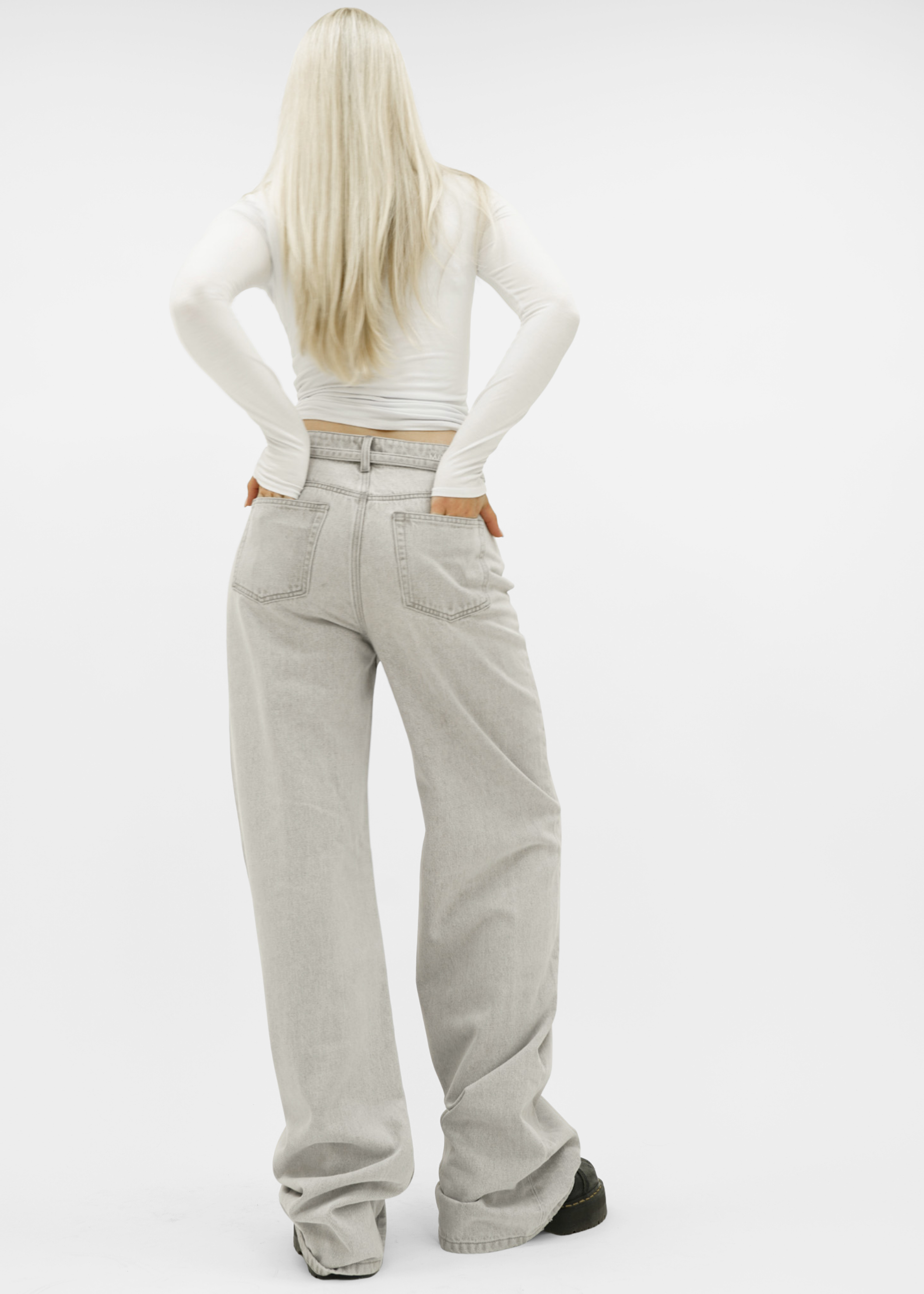 Baggy jeans light washed grey (tall)