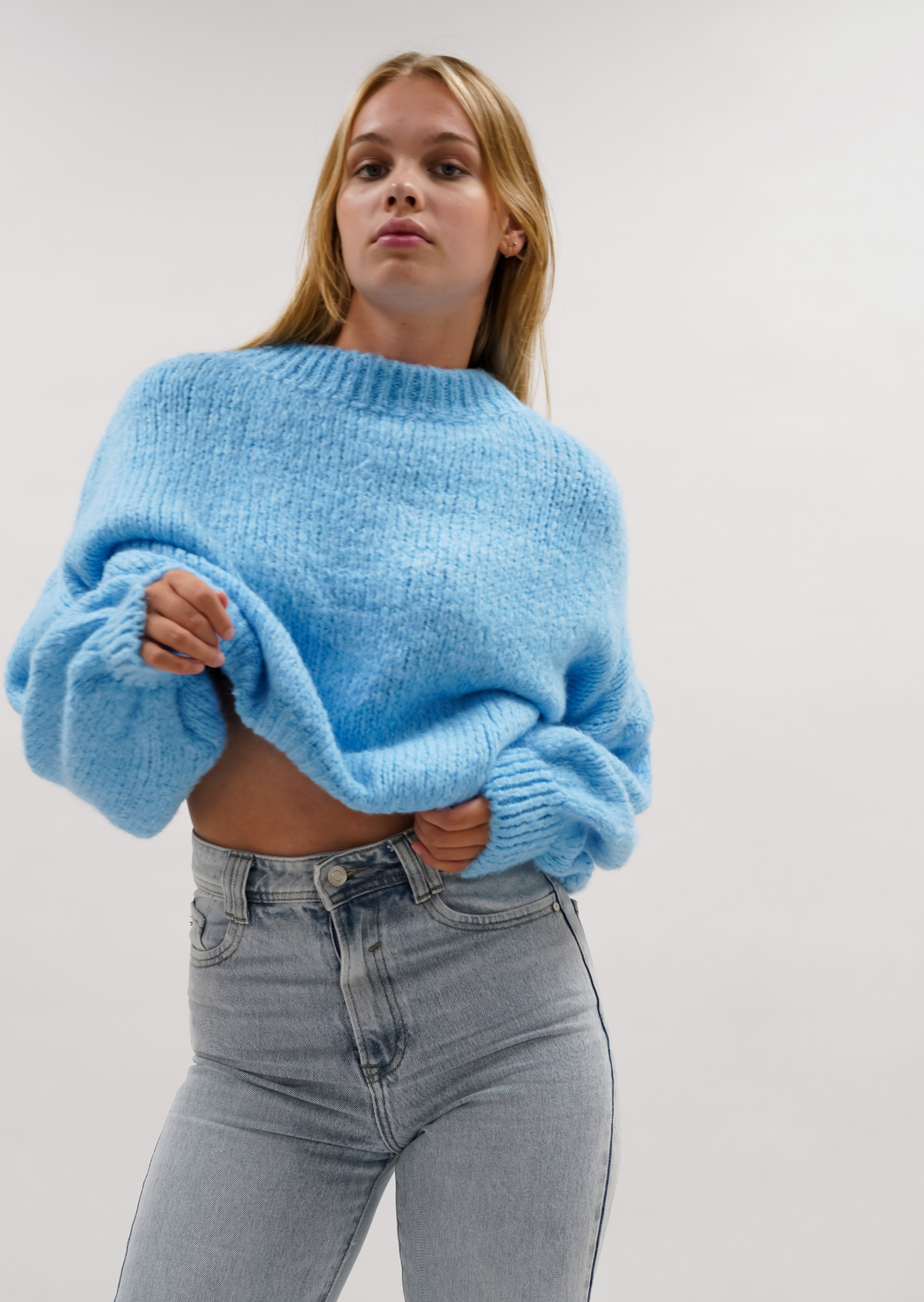 Strickpullover babyblau