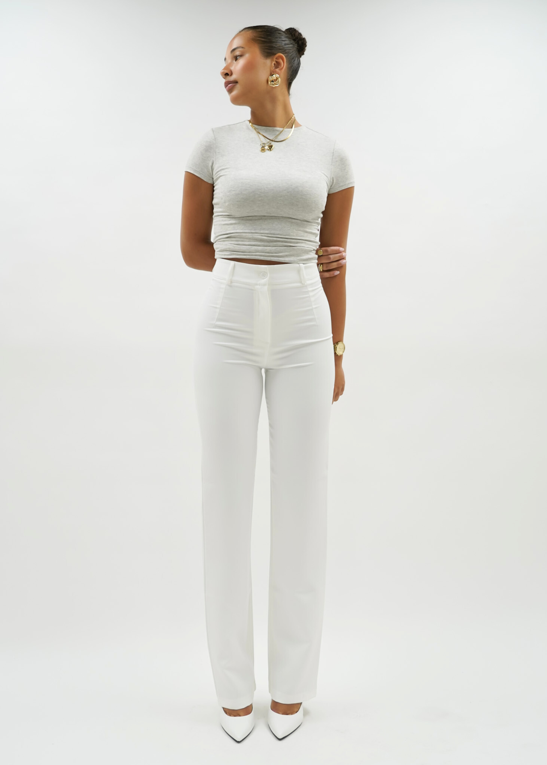Straight leg pants classic white (tall)