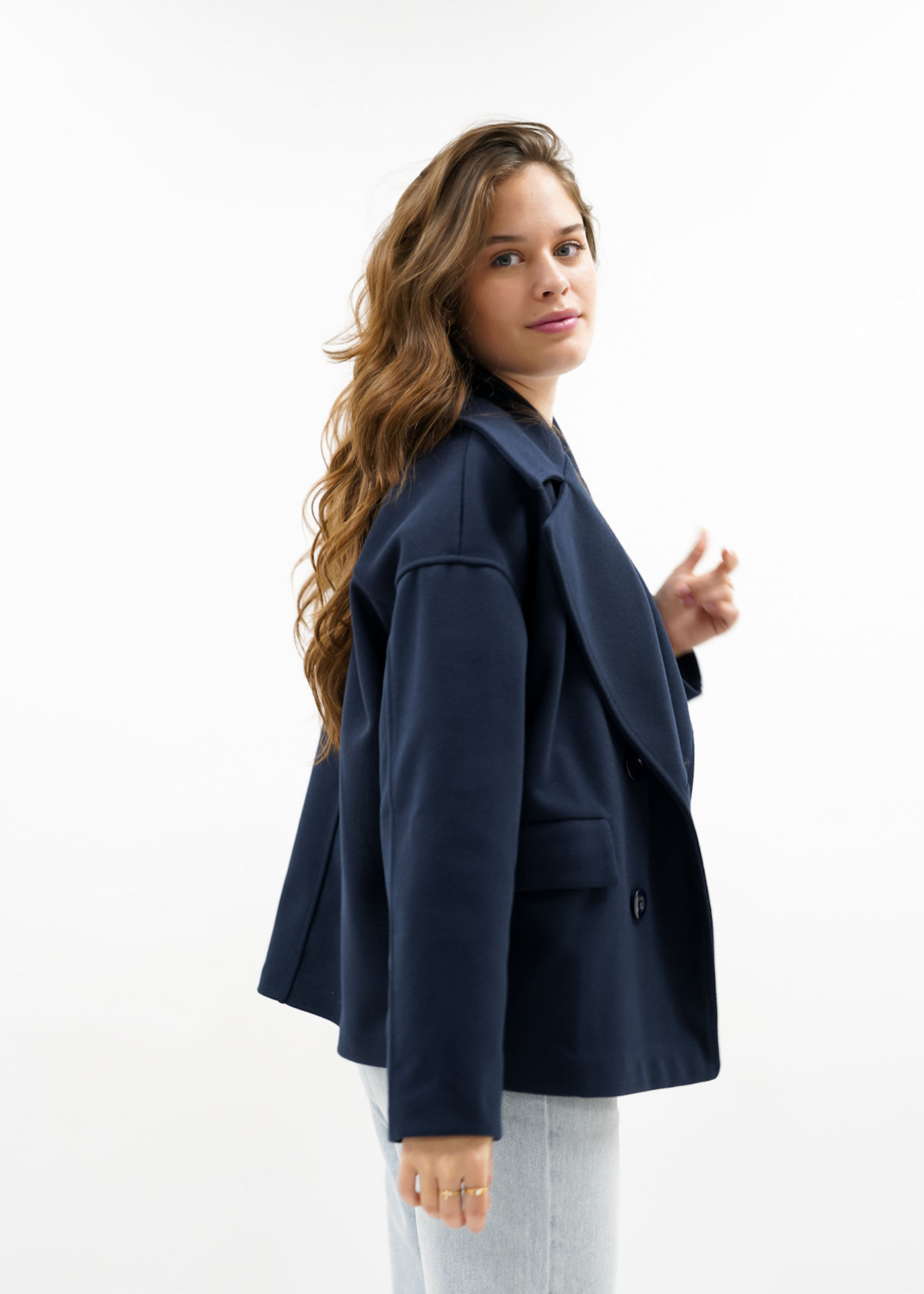 Premium - Manteau bleu nuit