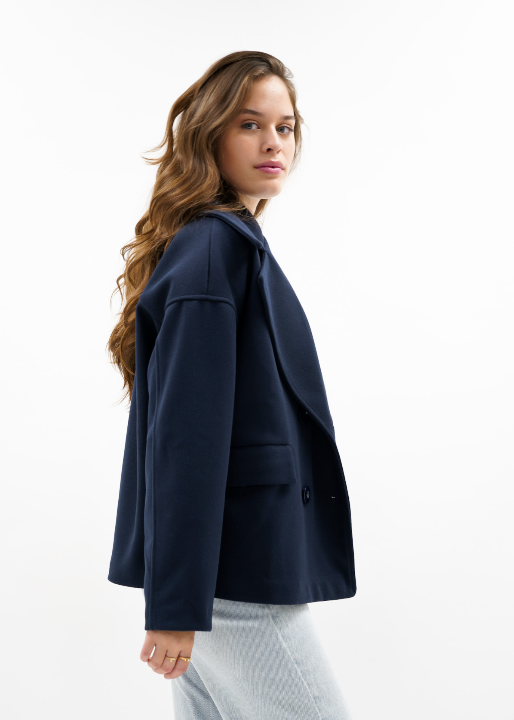 Premium - Manteau bleu nuit