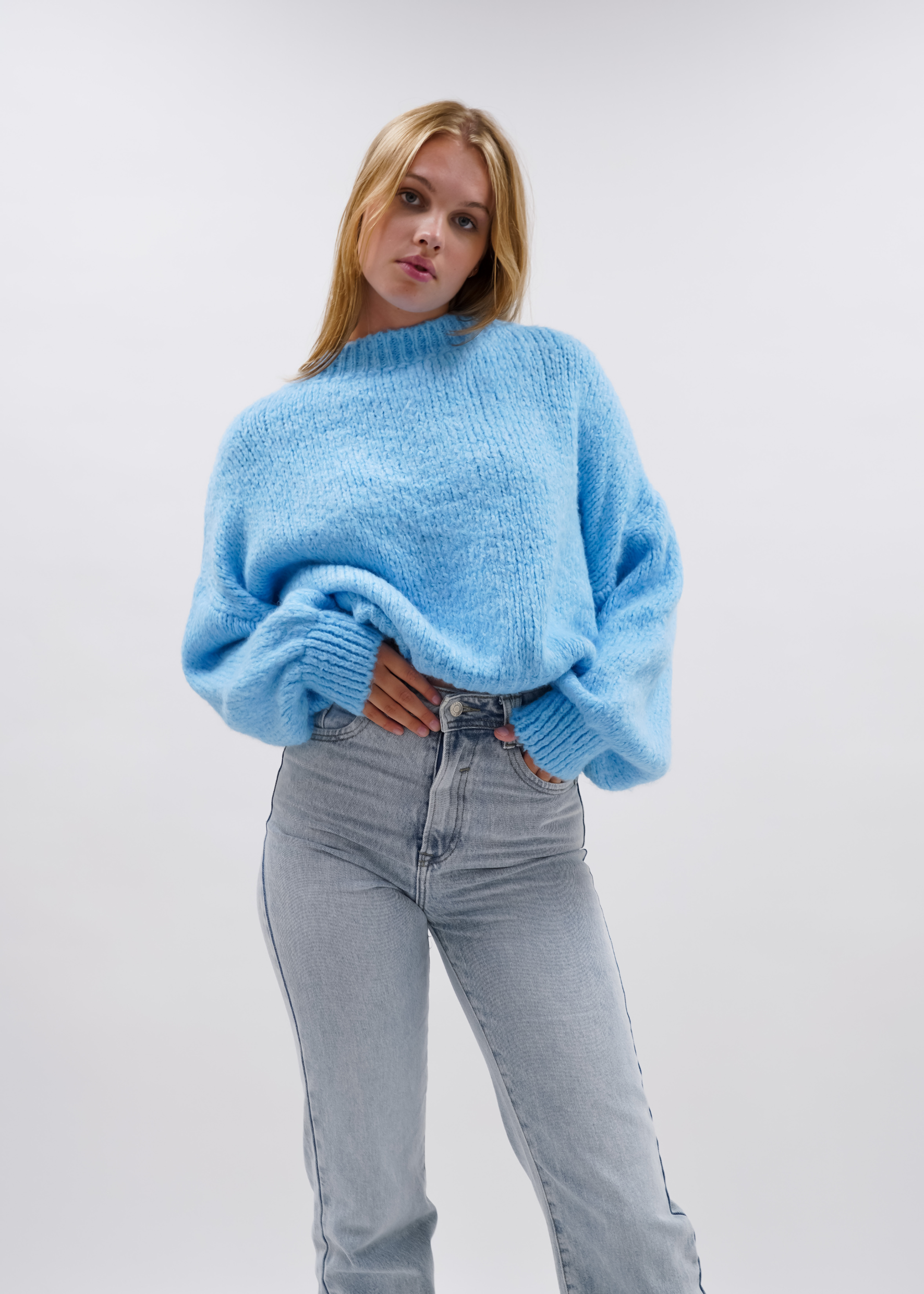 Strickpullover babyblau