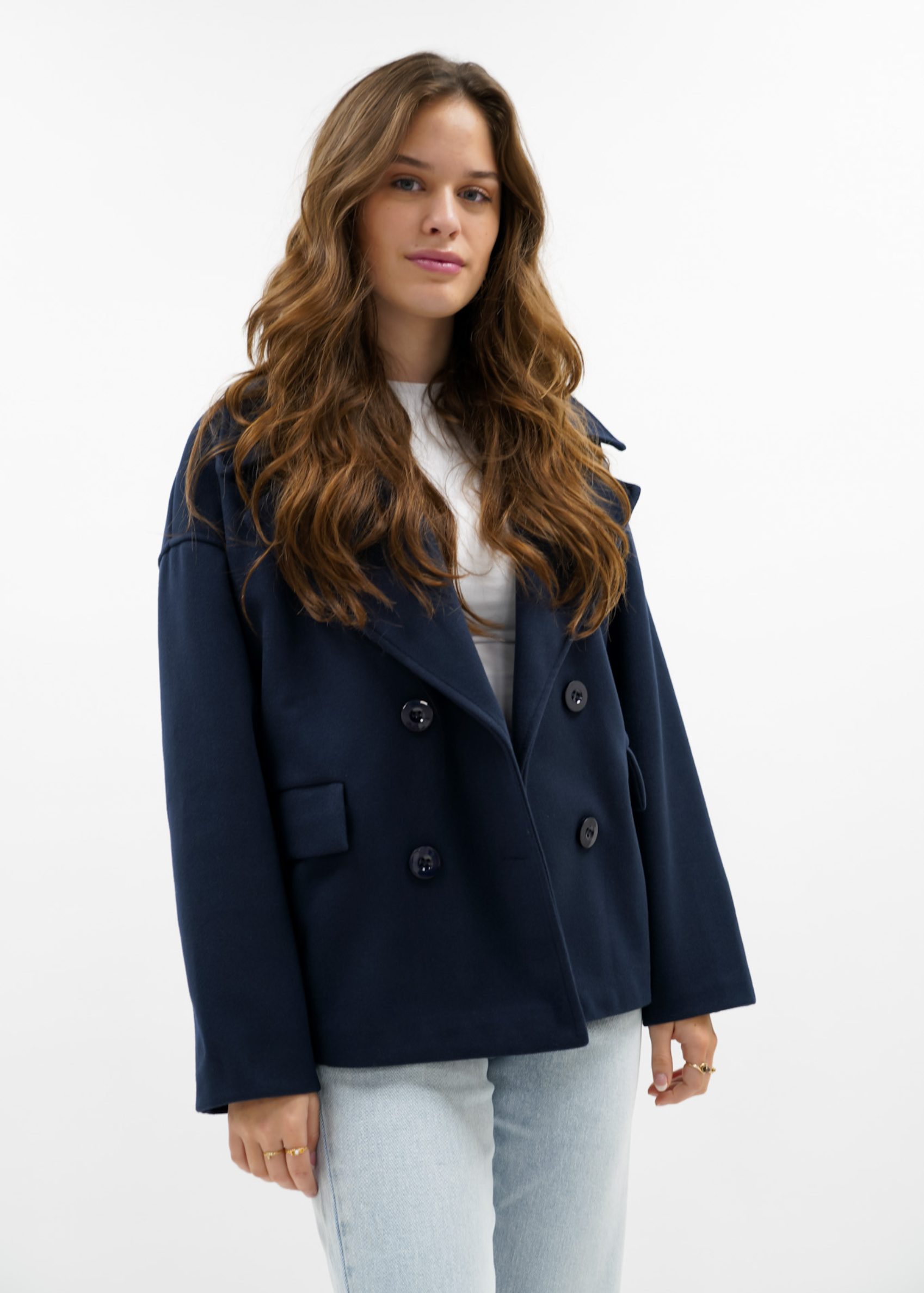 Premium - Manteau bleu nuit
