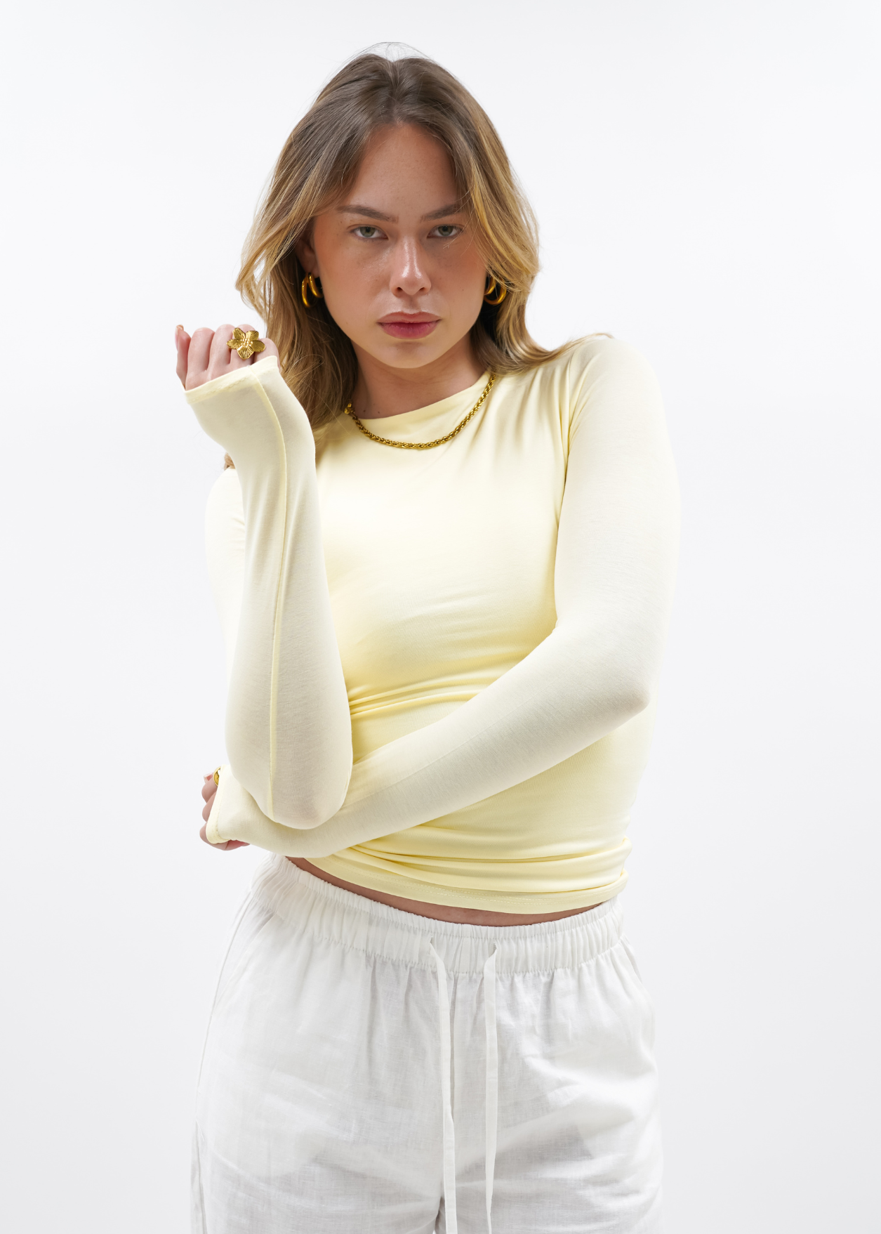 Long sleeve top long butter (tall)