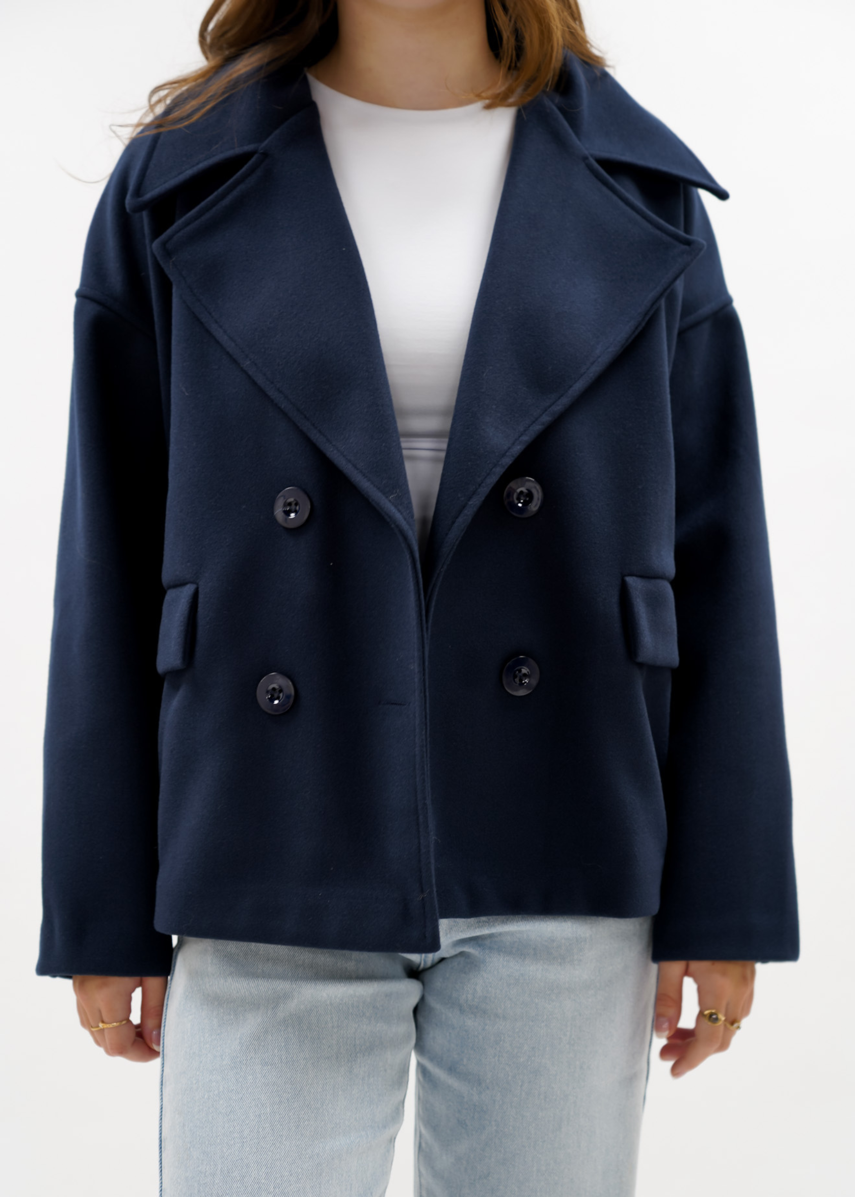 Premium - Manteau bleu nuit
