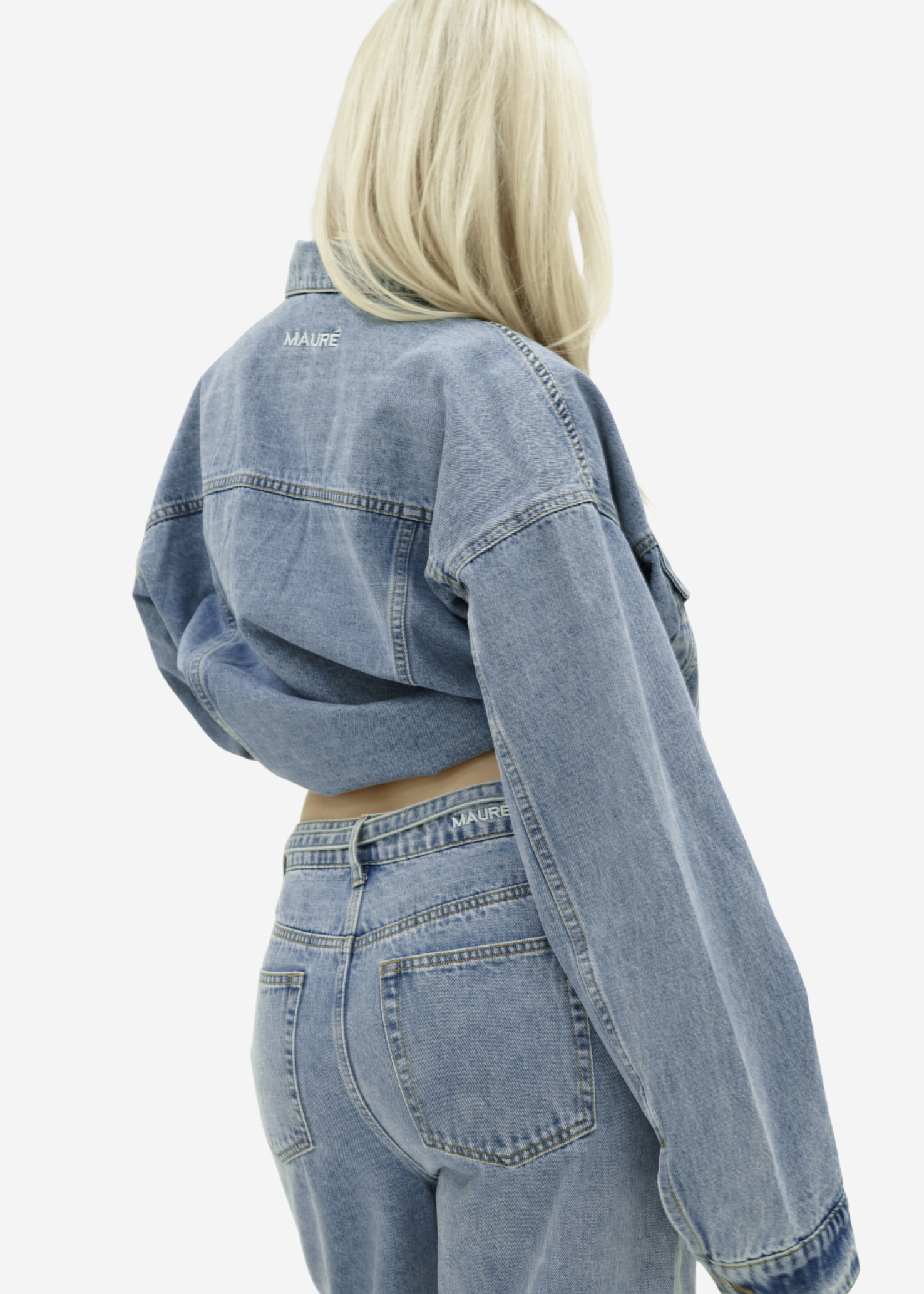Oversized denim jacket classic blue (tall)
