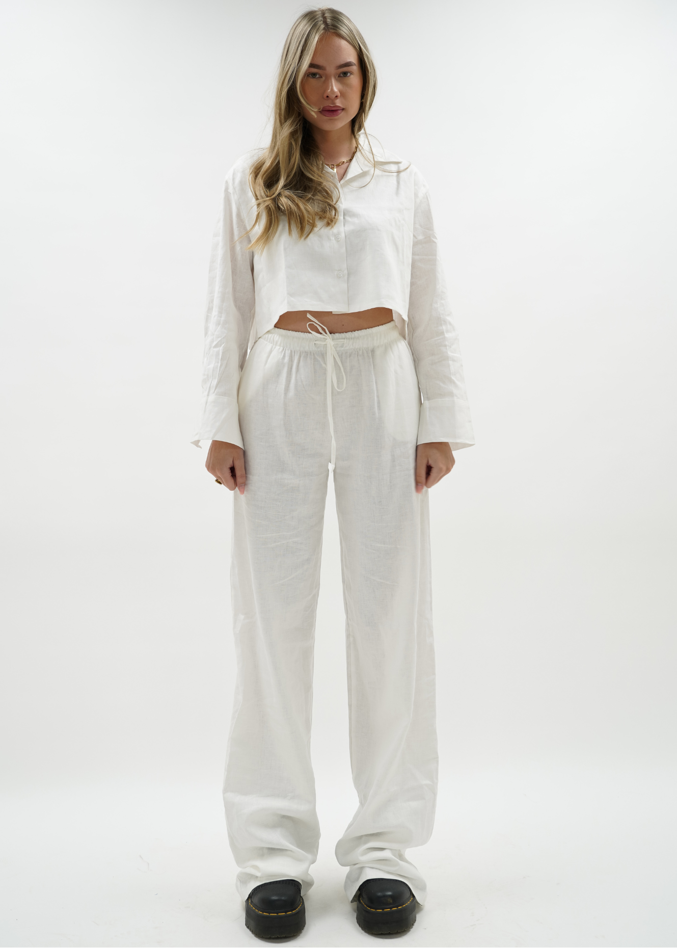 Linen pants (tall) white