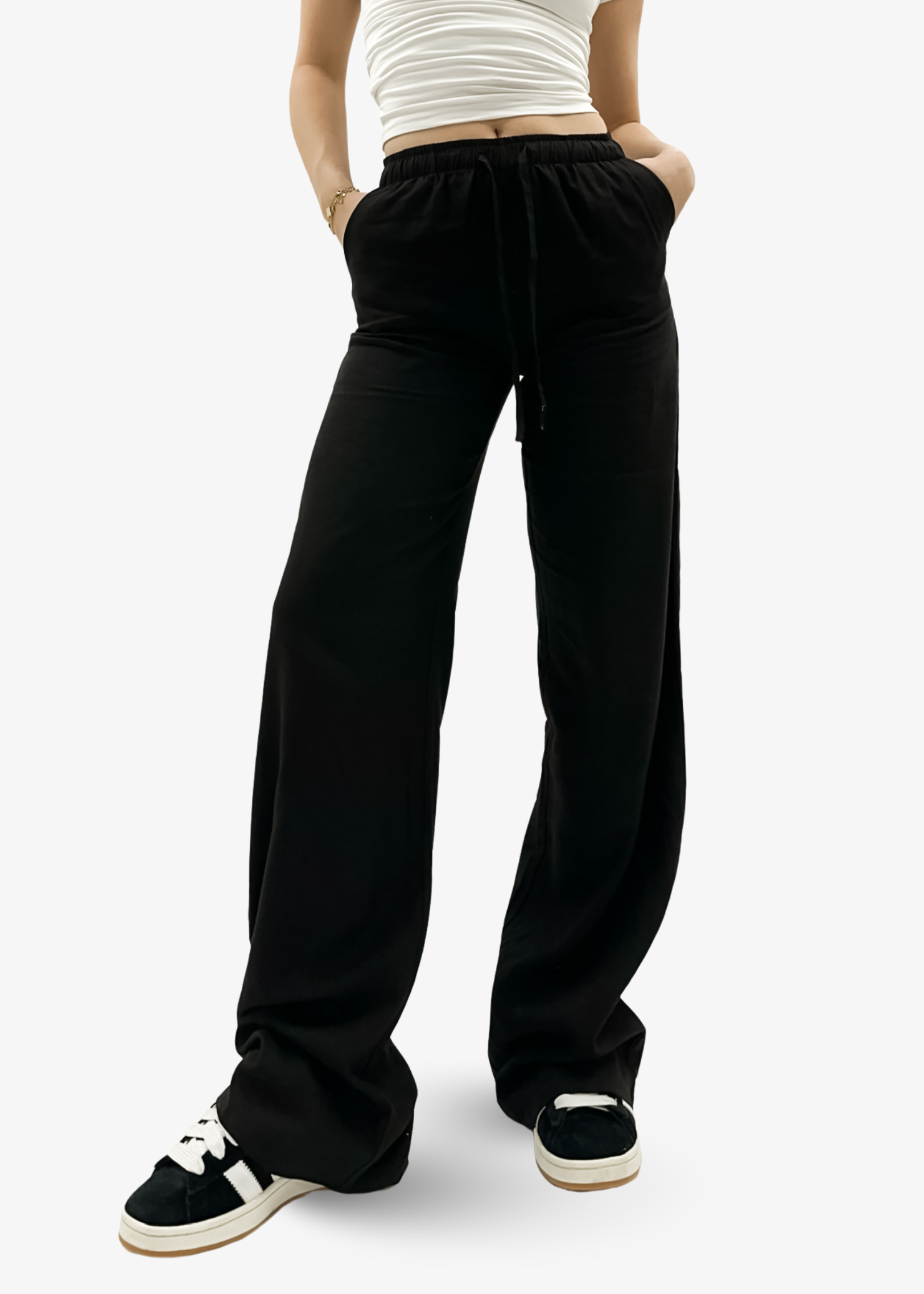 Linnen pants (tall) black