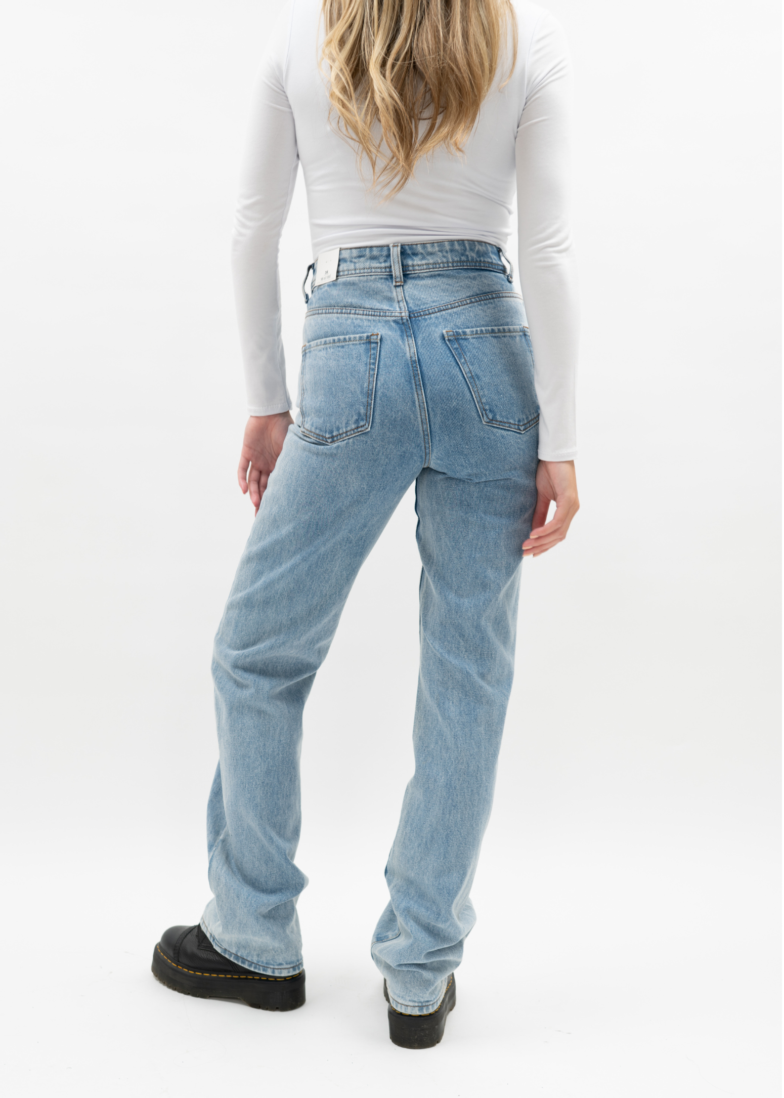 High waist straight leg jeans 90's dark blue  (TALL)