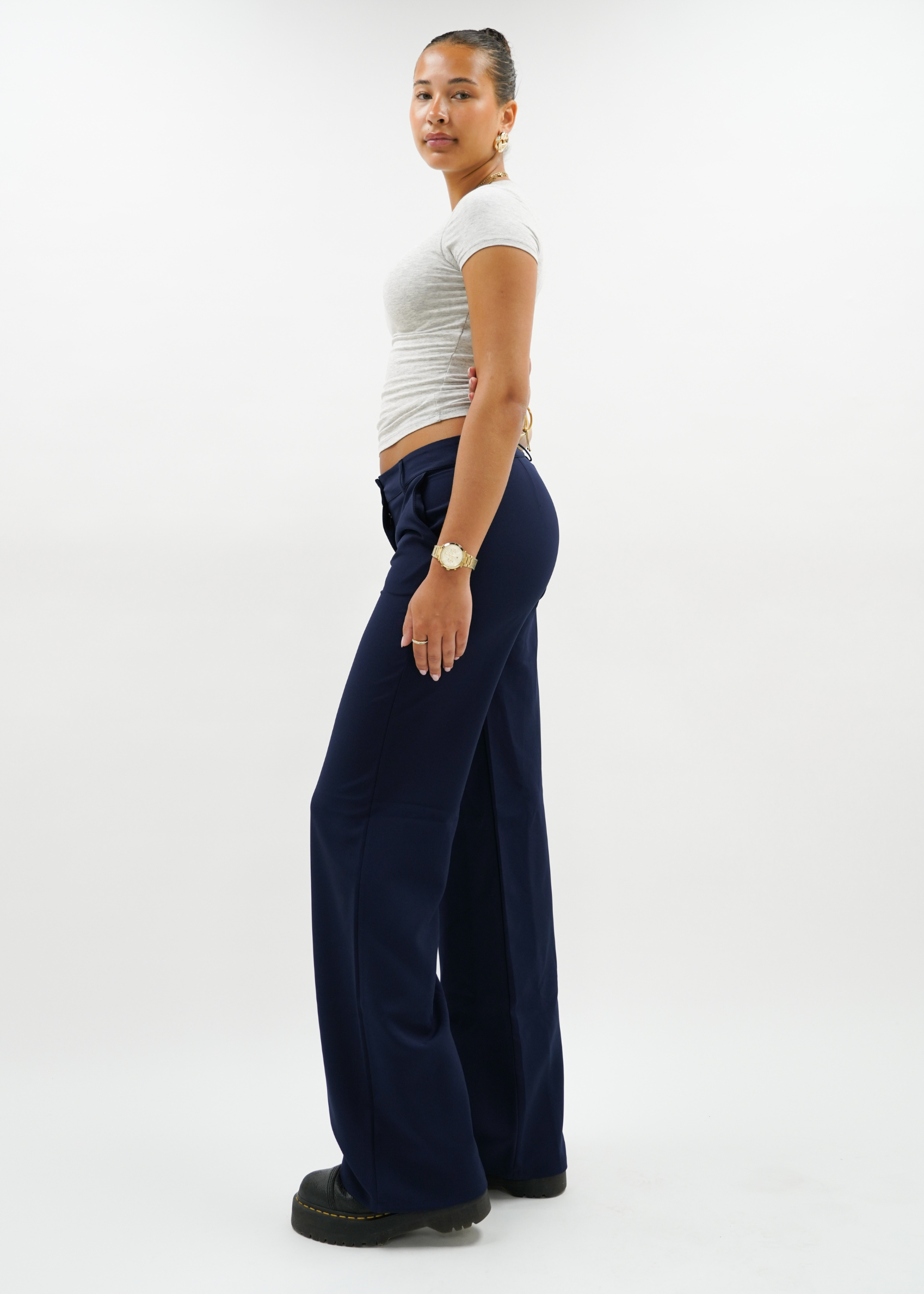 Low/mid waist pants casual night blue (tall)