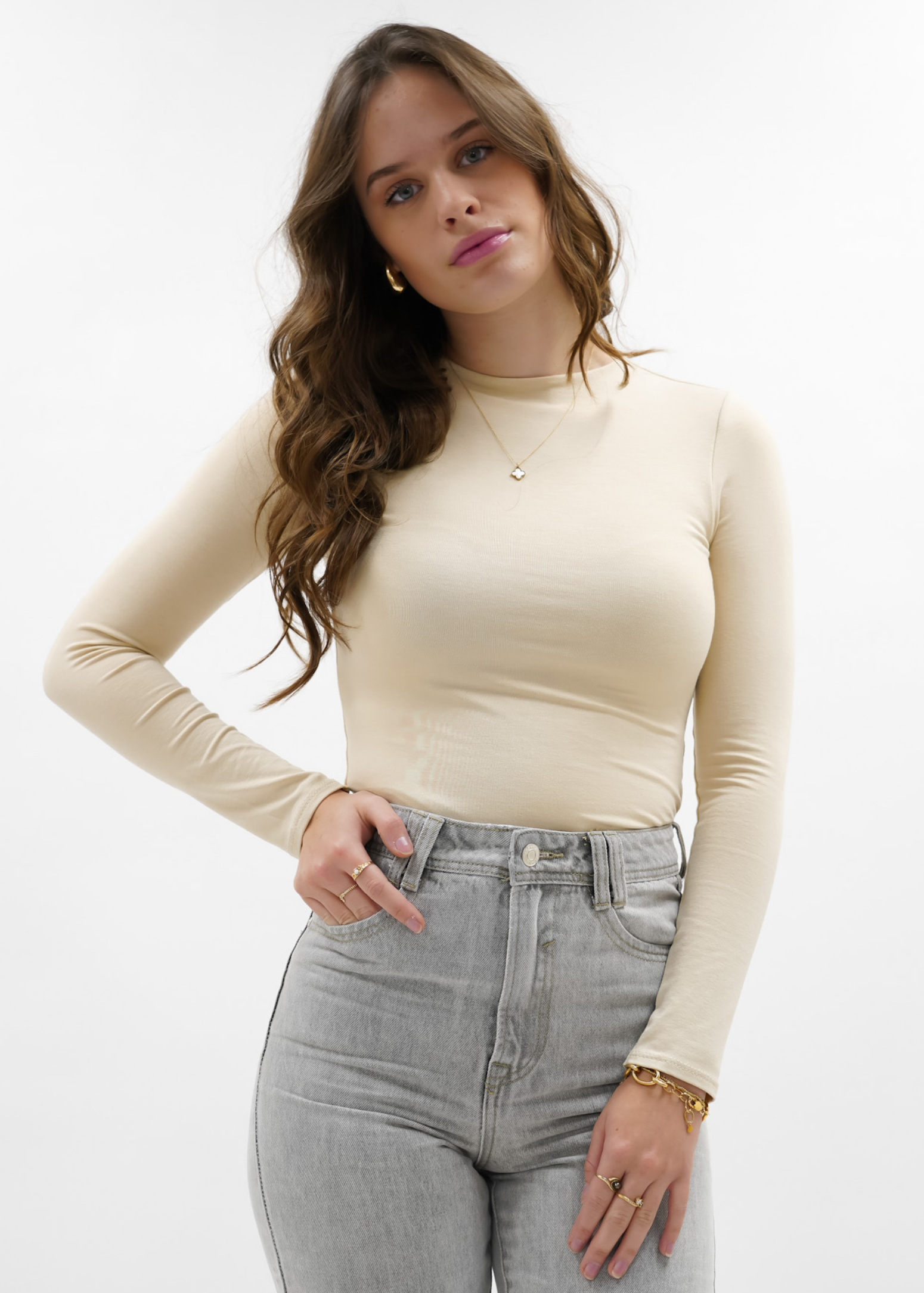 Long sleeve body beige