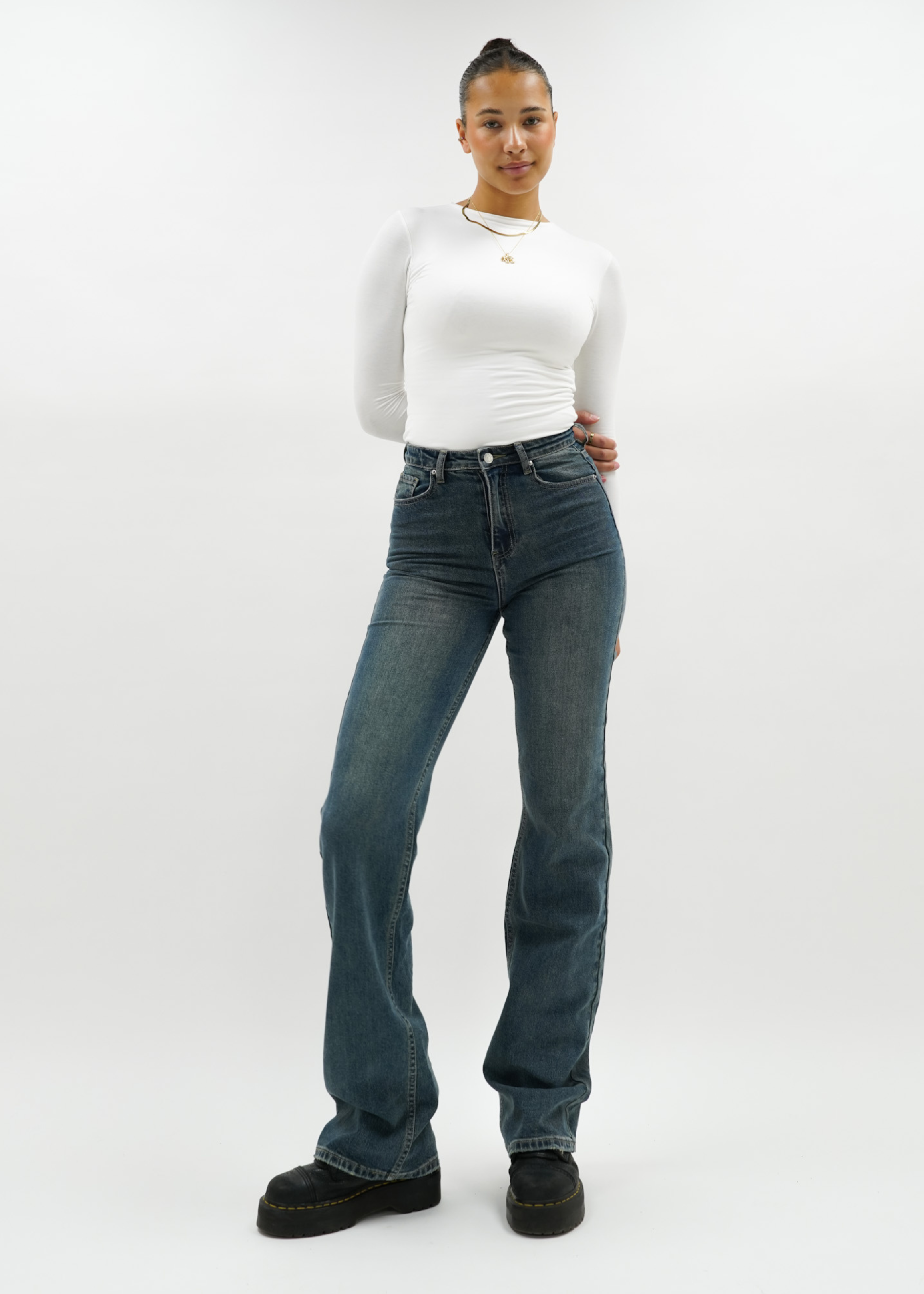 High waist wide leg jeans vintage blue (tall)