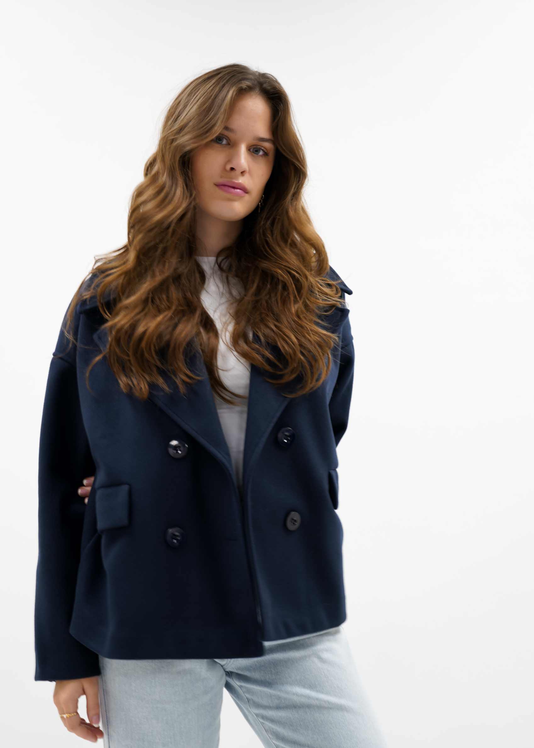 Premium - Manteau bleu nuit