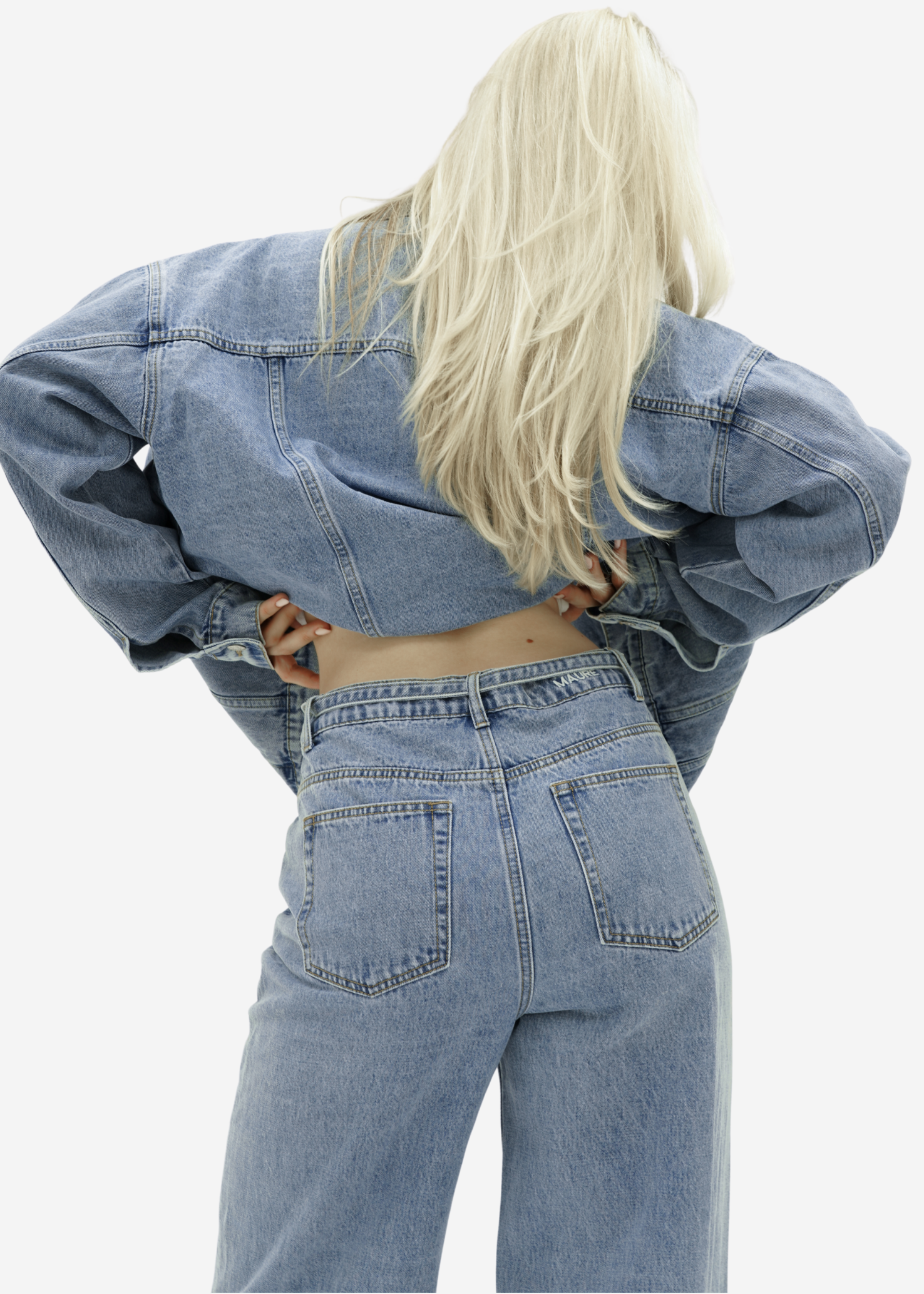 Oversized denim jacket classic blue (tall)