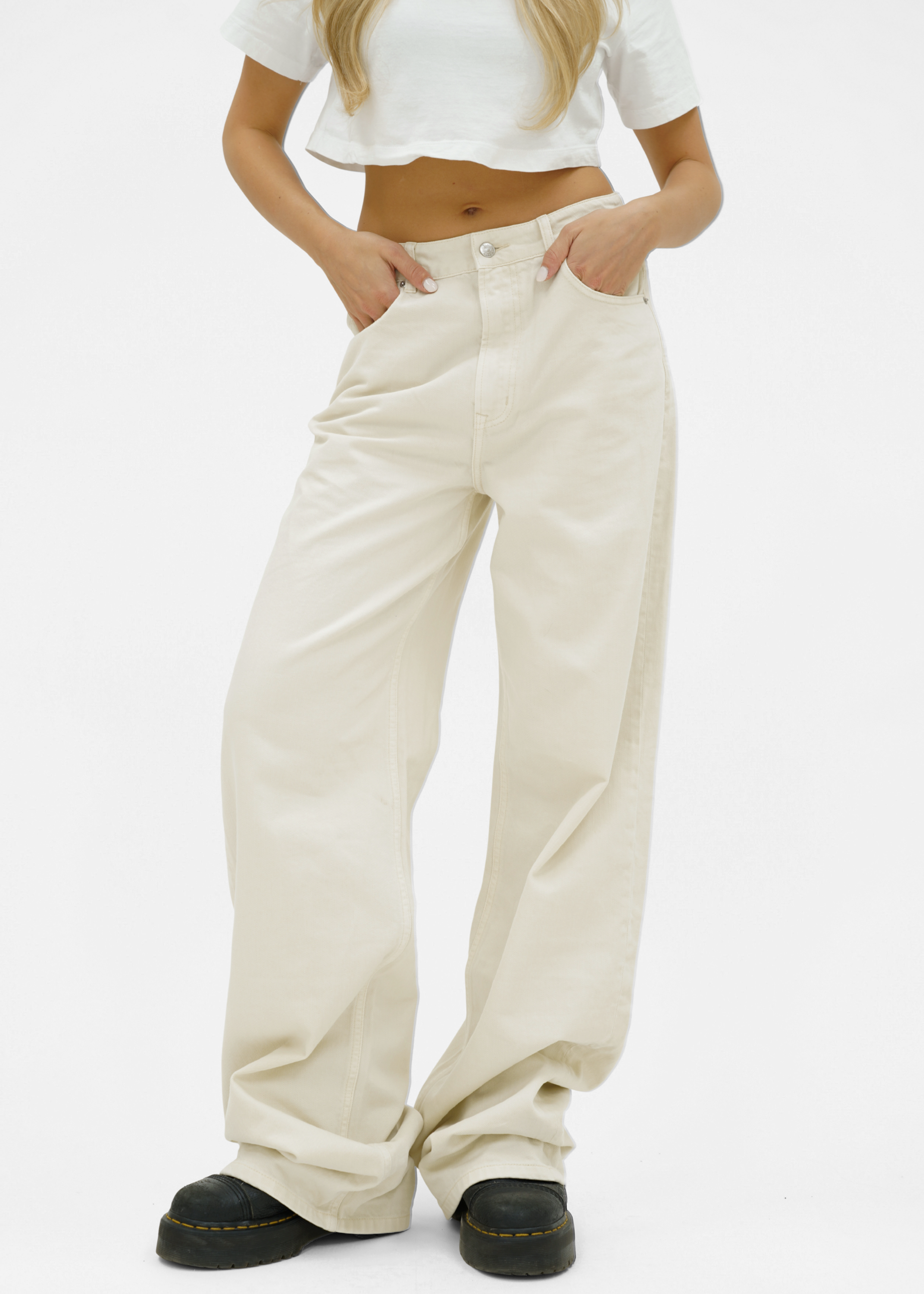 Baggy jeans crème (tall)