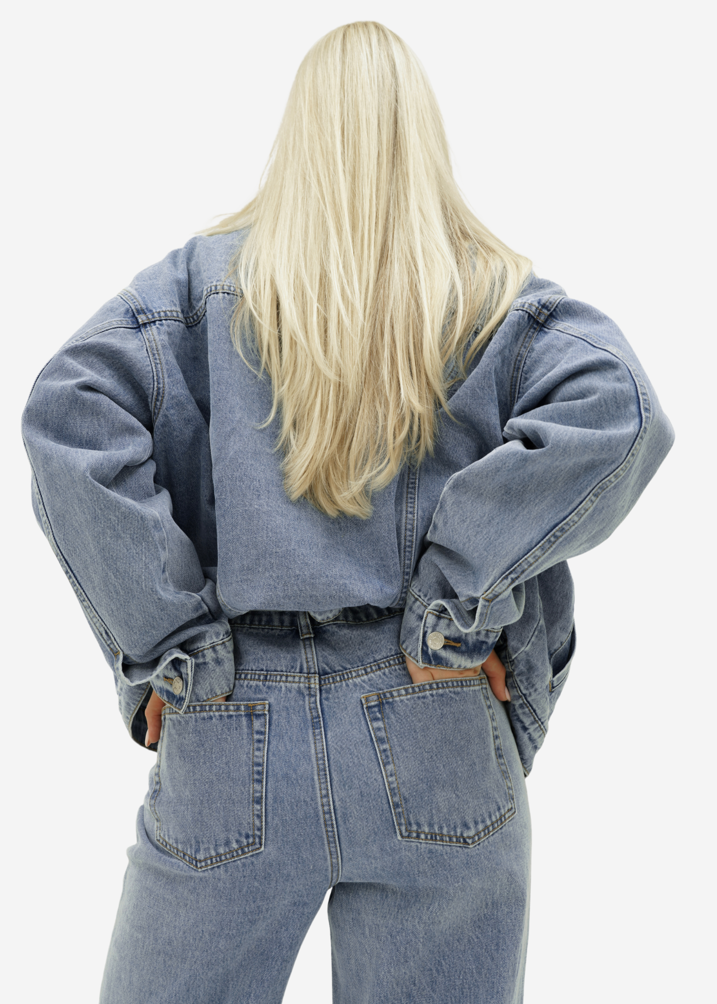 Oversized denim jacket classic blue (tall)