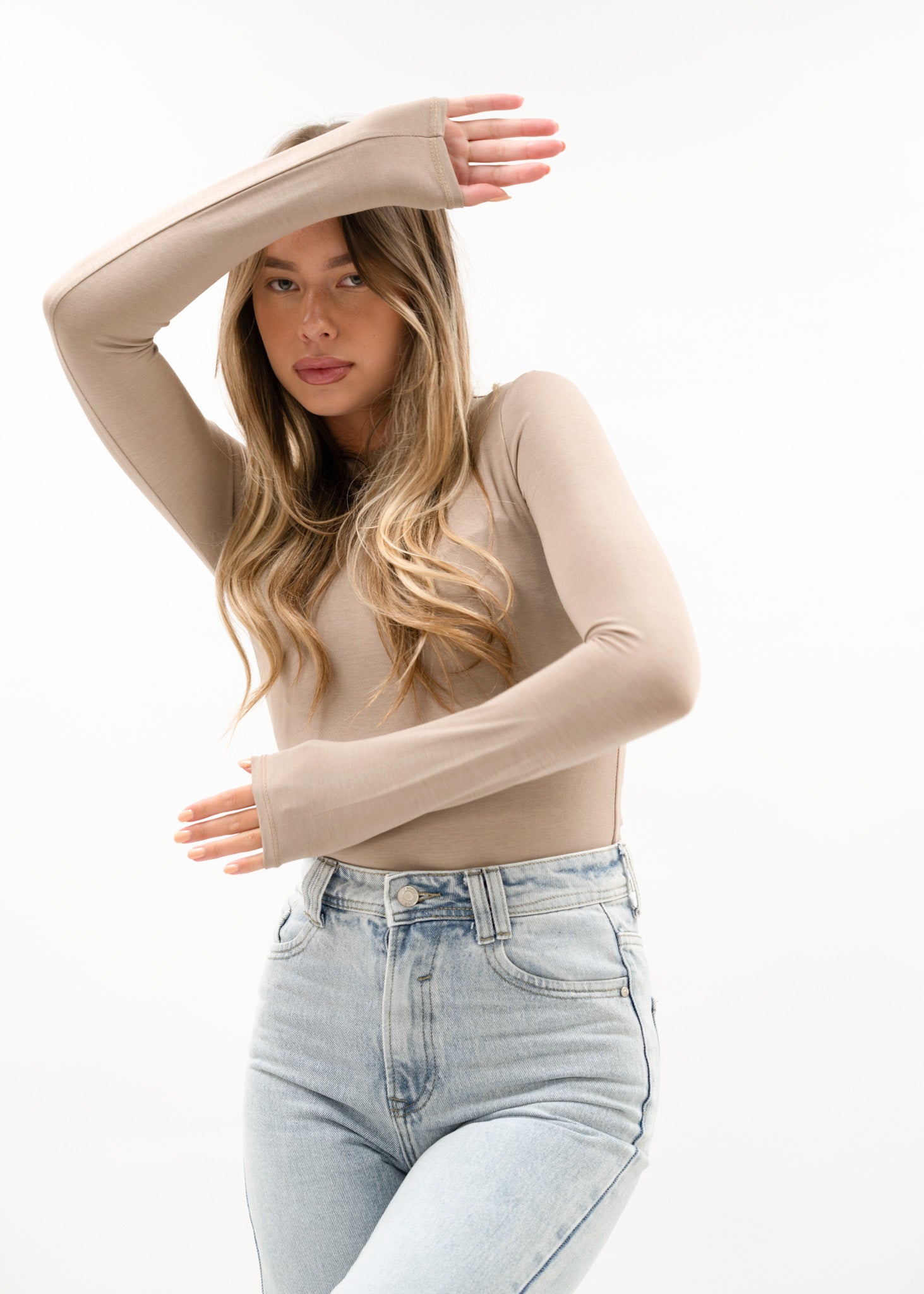 Long sleeve body dark beige