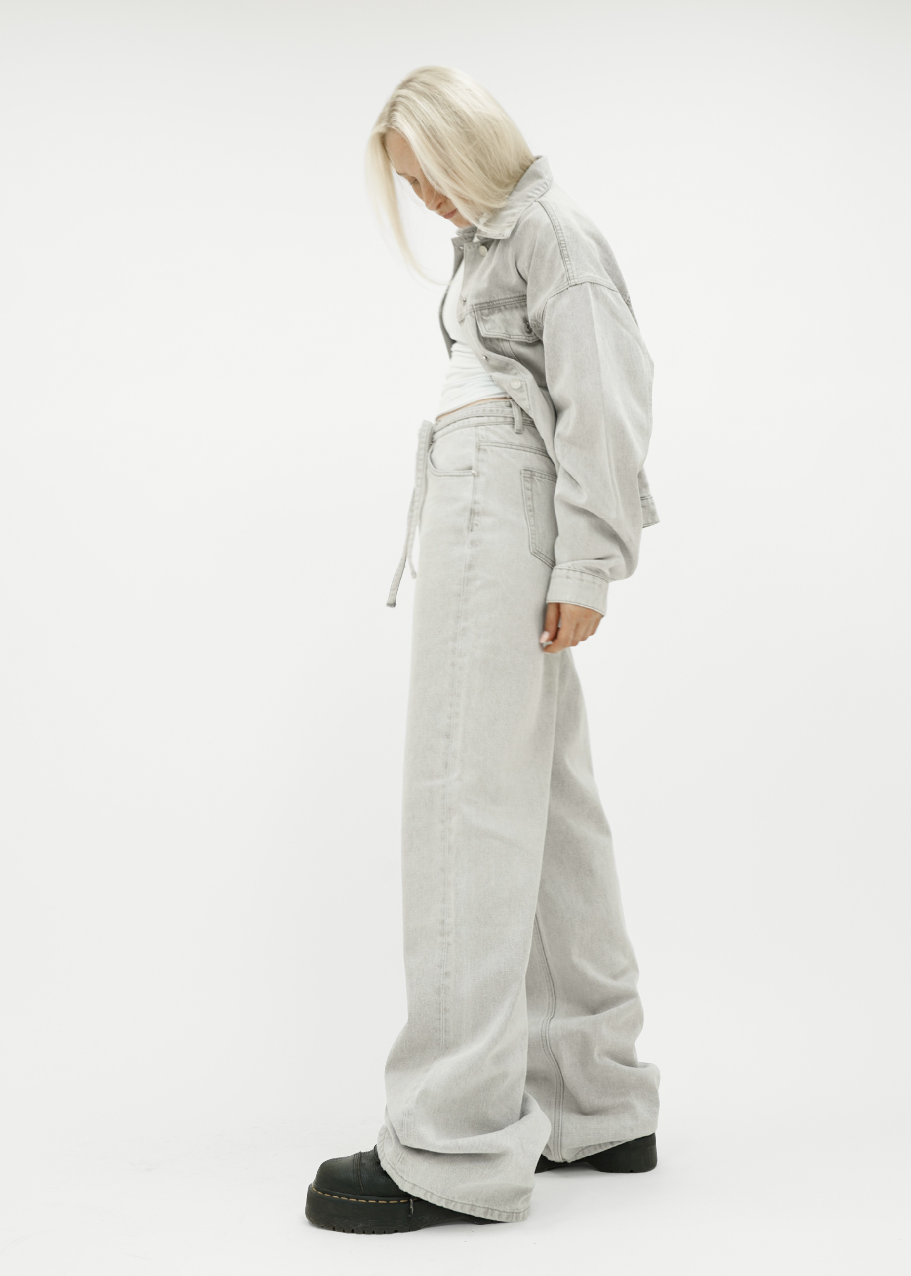 Baggy jeans light washed grey (tall)