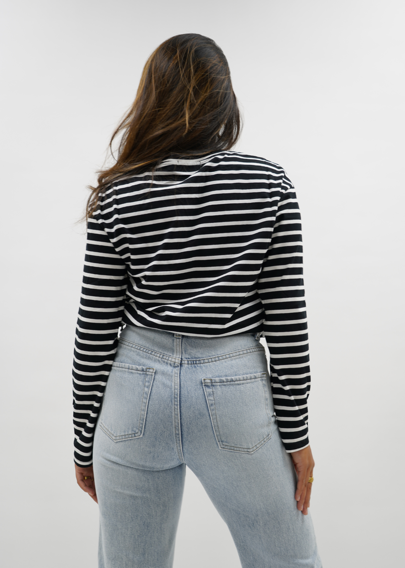 Long sleeve T-shirt black/white