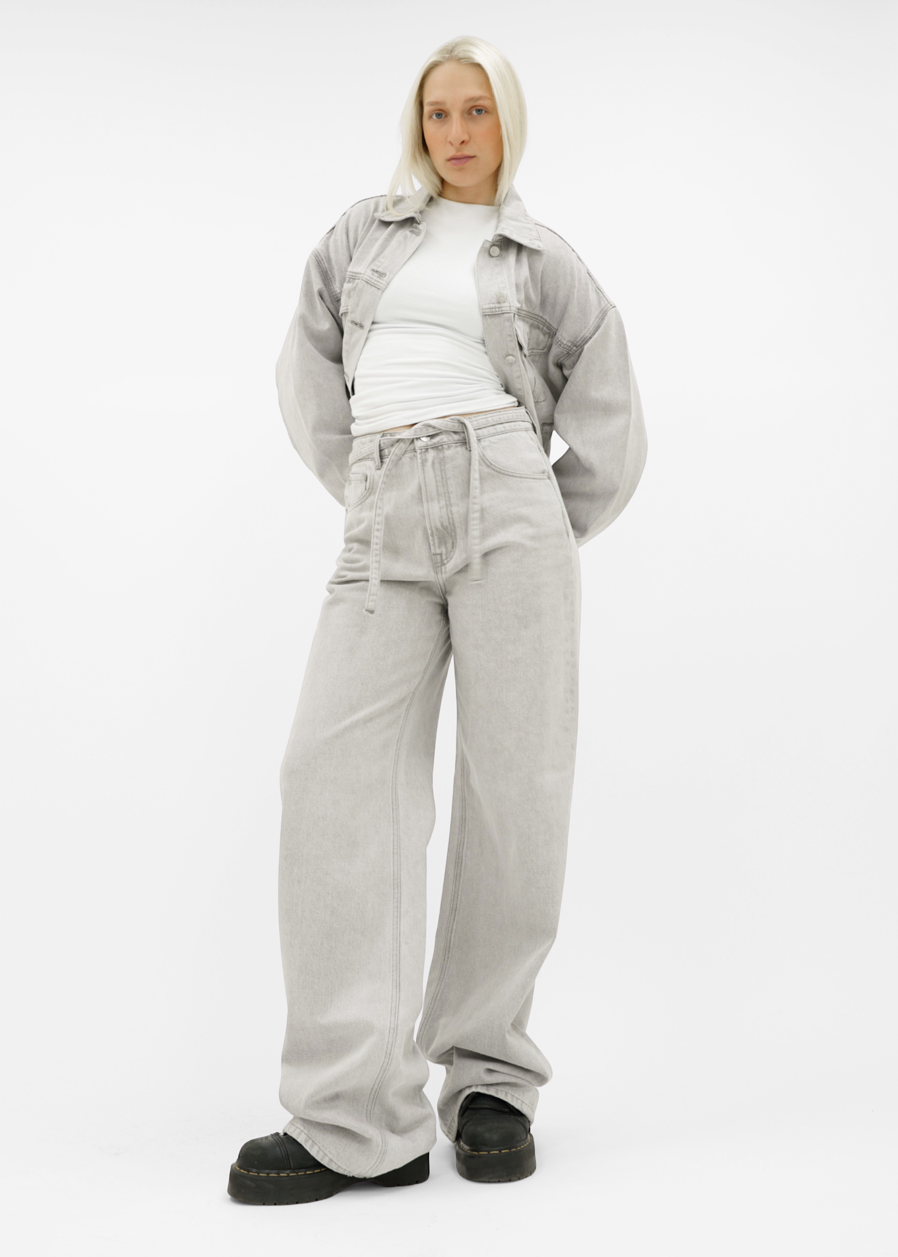 Baggy jeans light washed grey (tall)