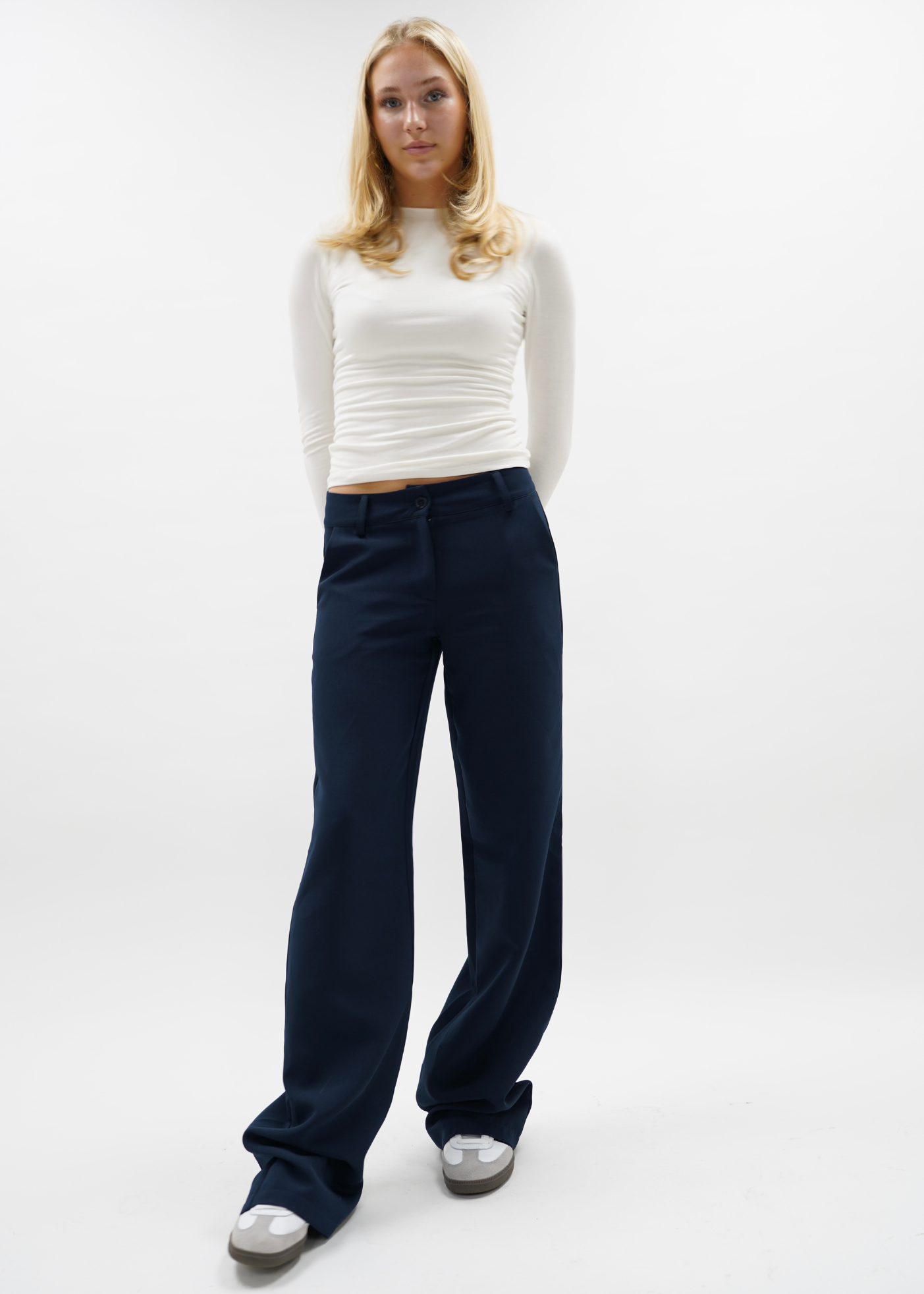 Low/mid waist pants casual night blue (regular)