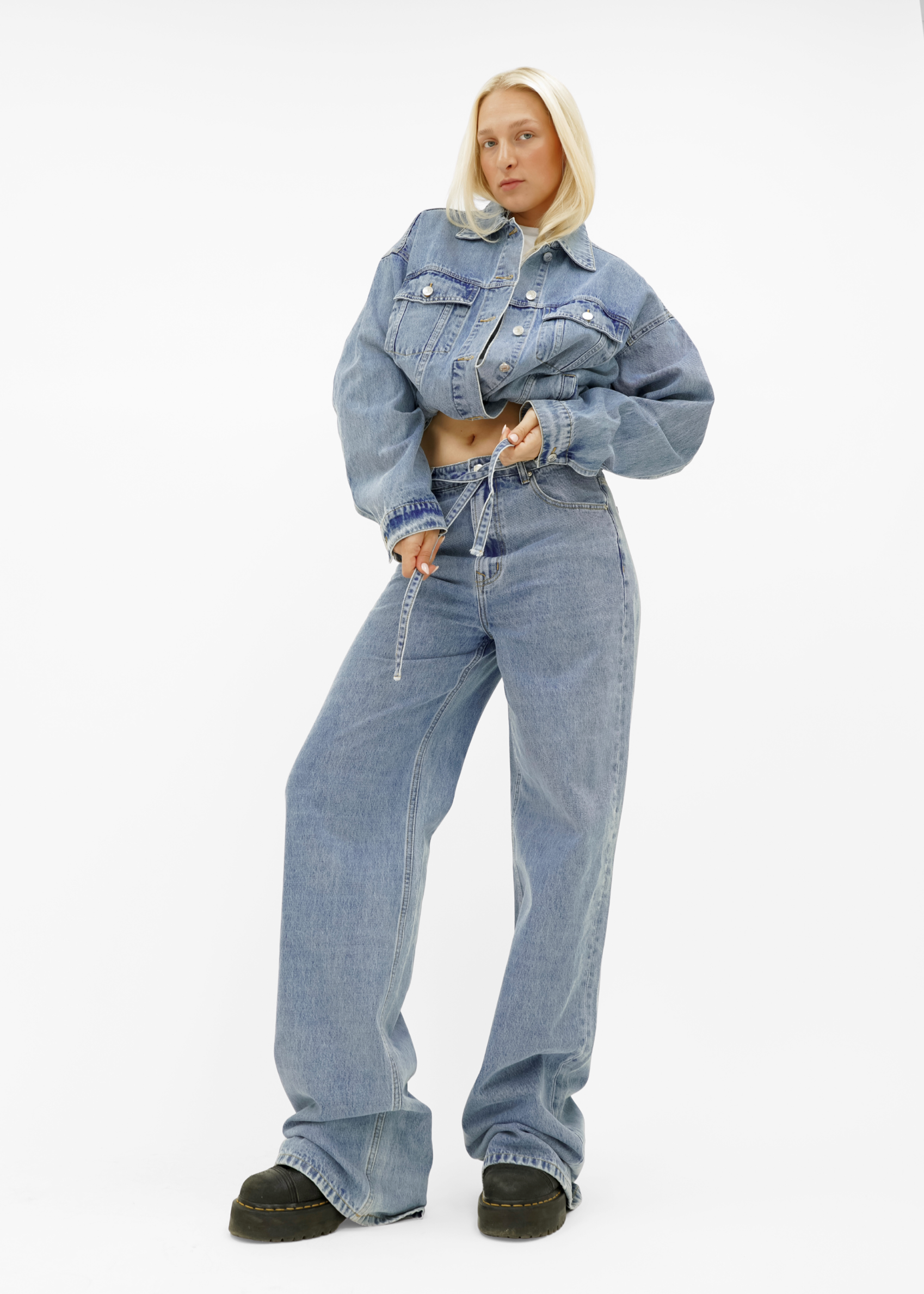 Oversized denim jacket classic blue (tall)