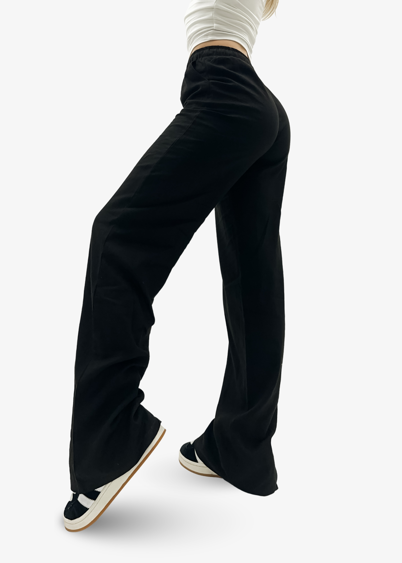 Linnen pants (tall) black