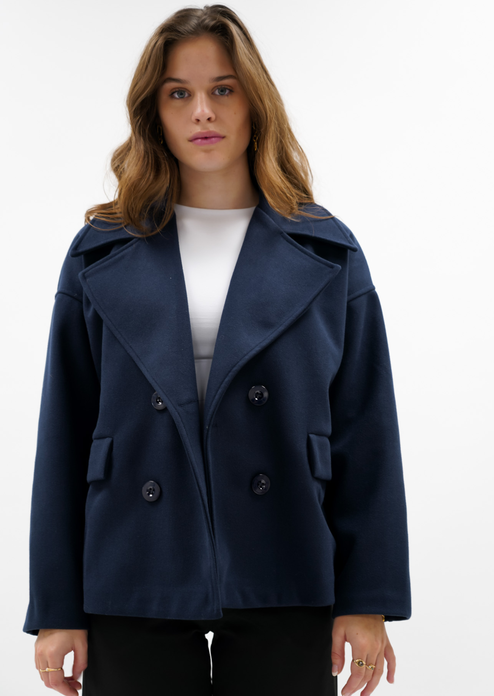 Premium - Manteau bleu nuit