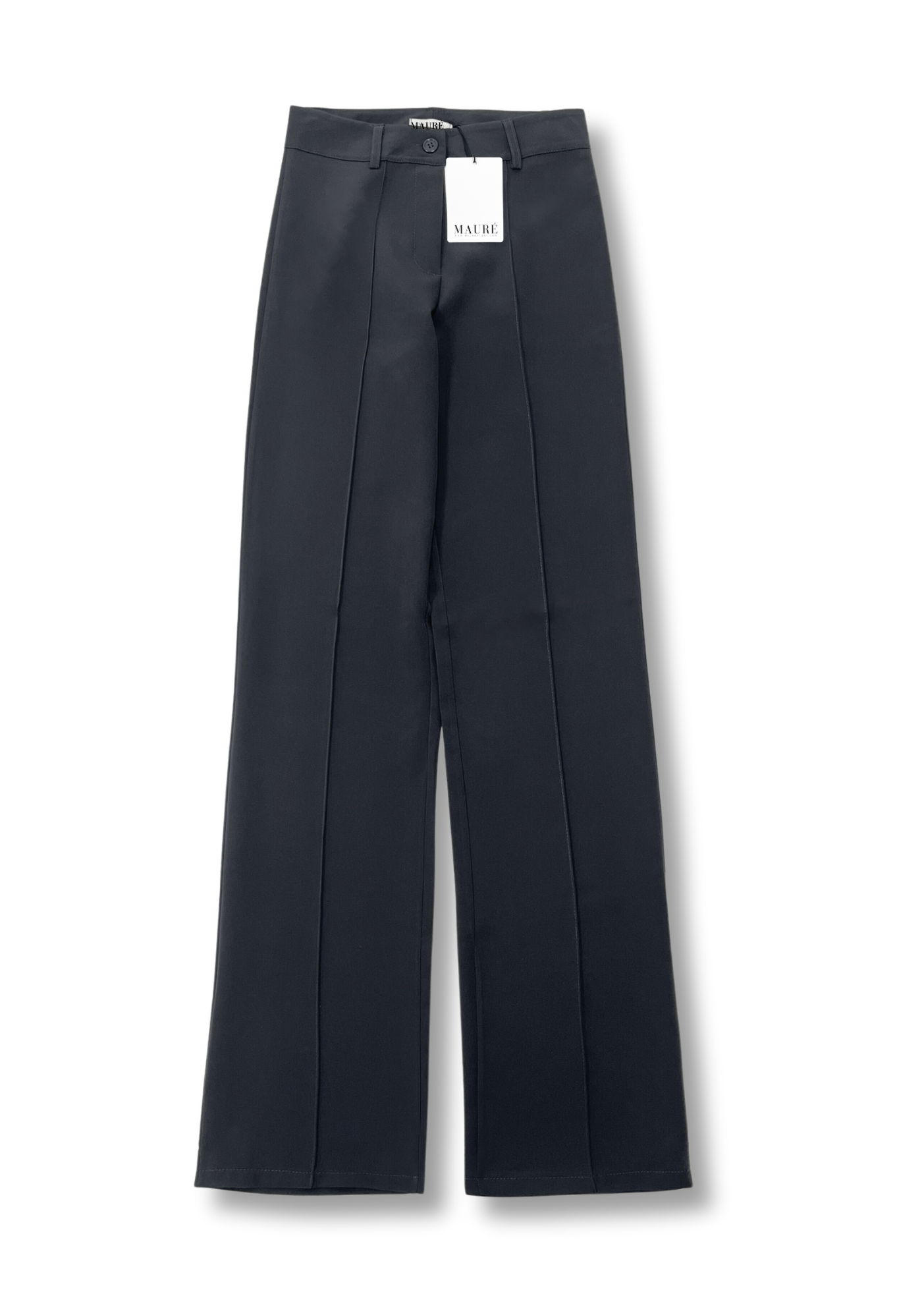 Straight leg pants met pressfold anthracite (TALL)