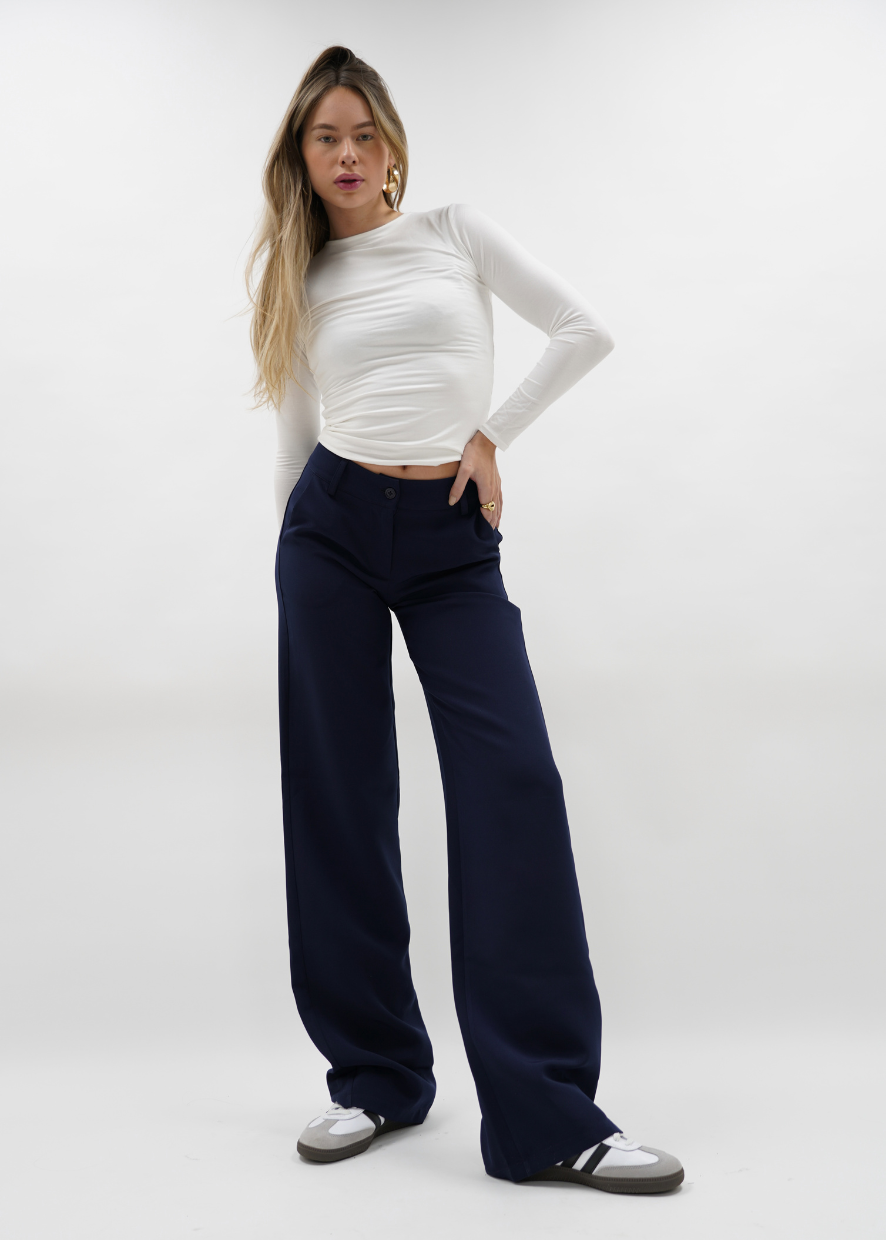 Low/mid waist pants casual night blue (regular)