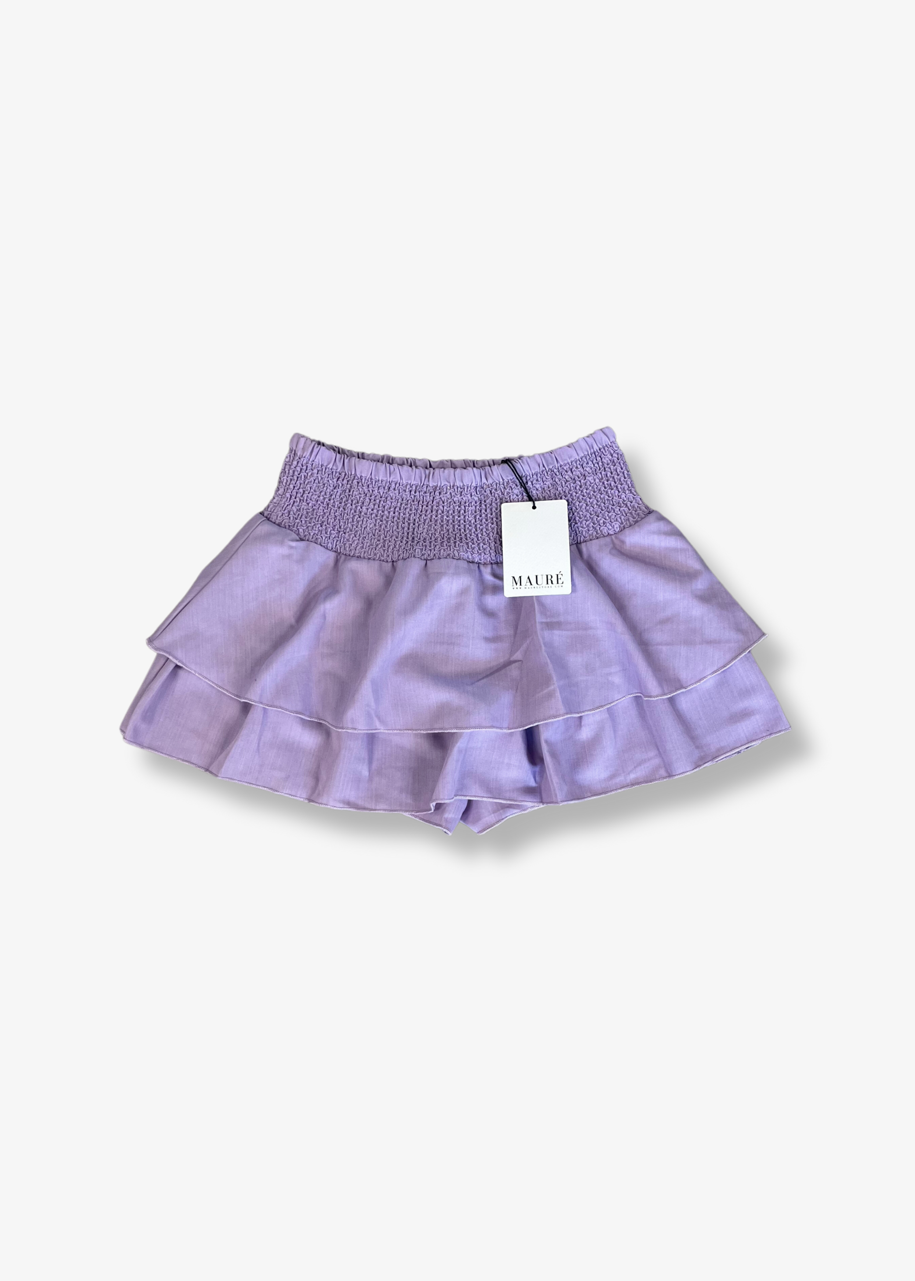 Smocked skort violet
