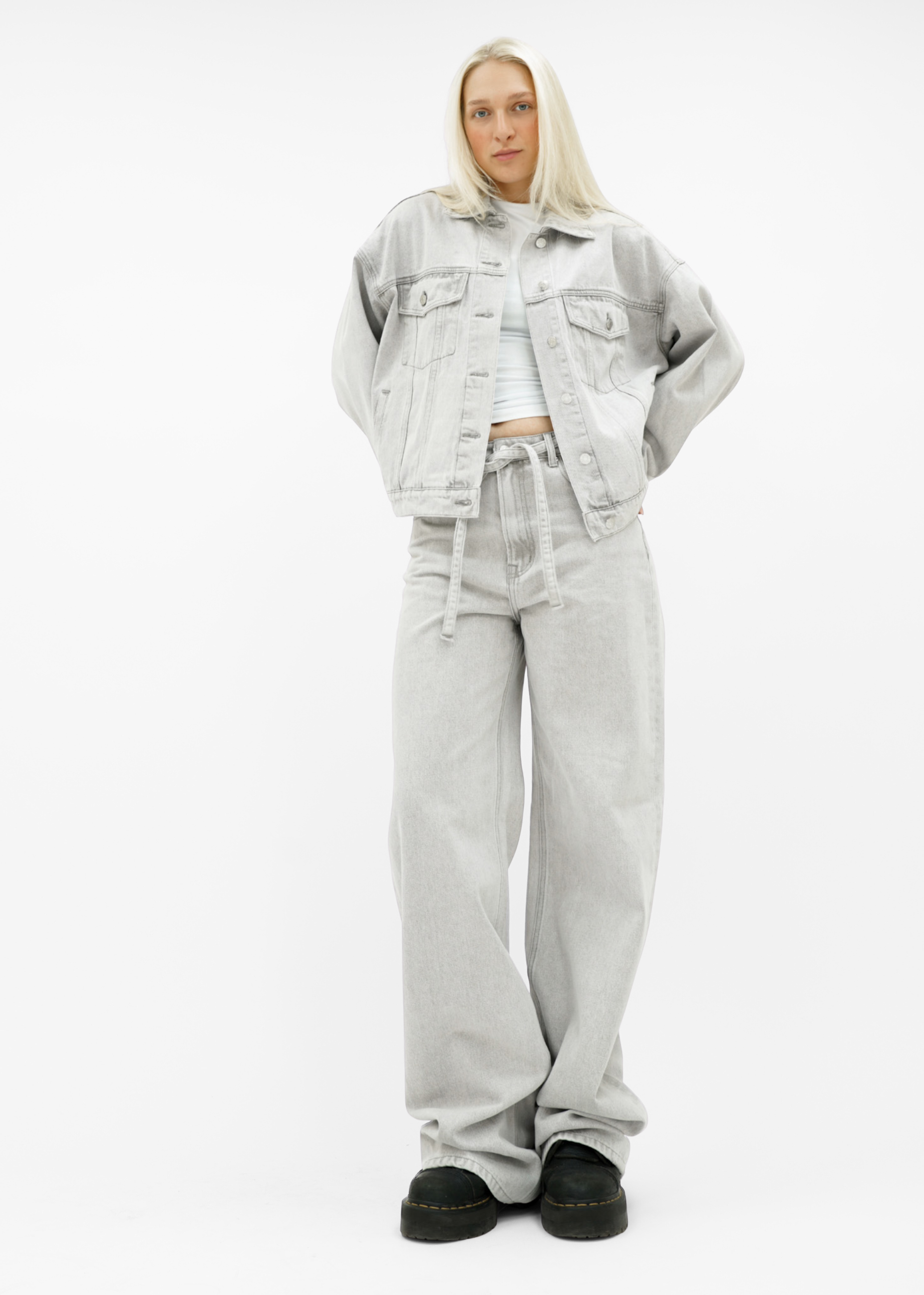 Baggy jeans light washed grey (tall)