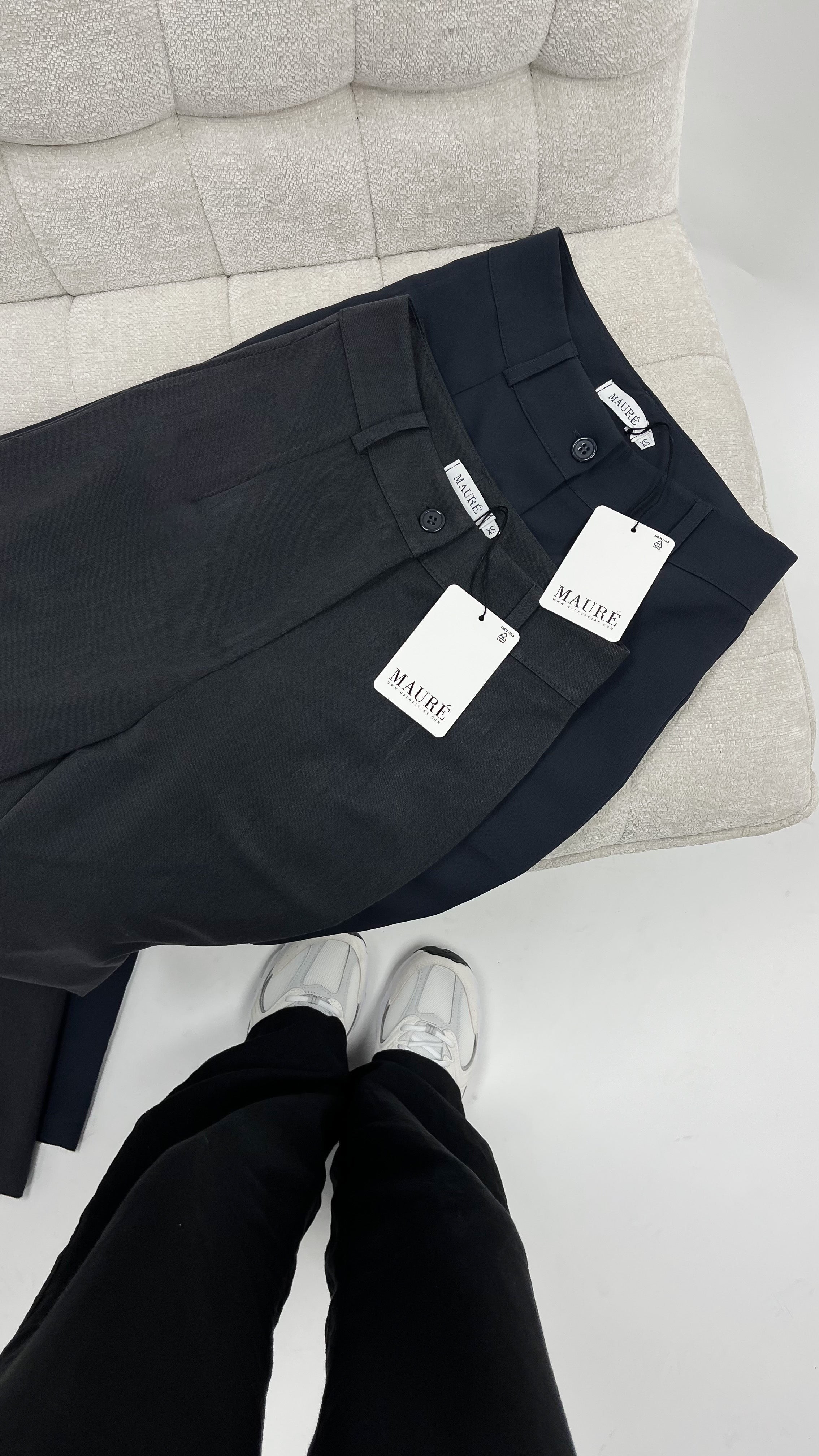 Straight leg pants classic dark washed grey (tall)