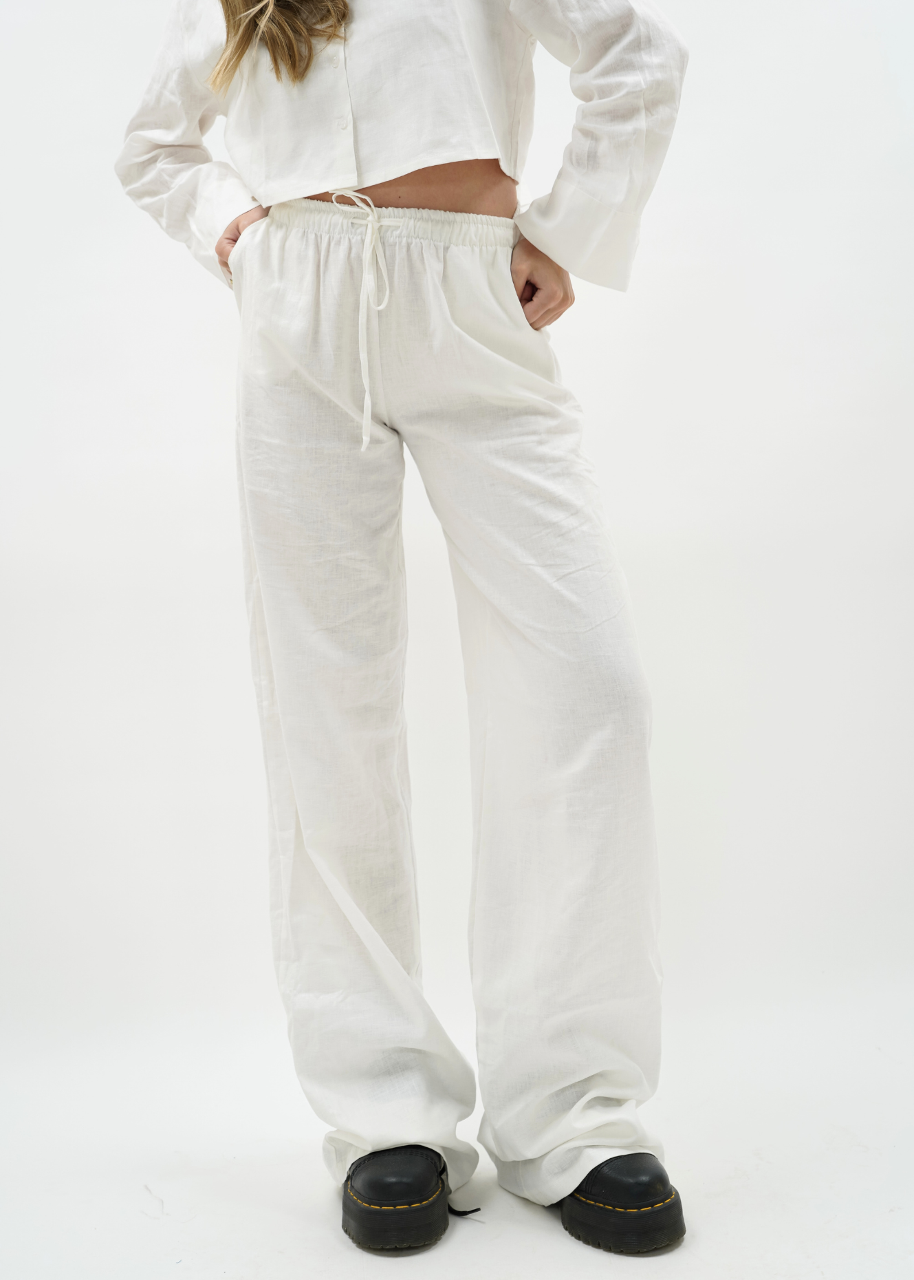 Linen pants (tall) white