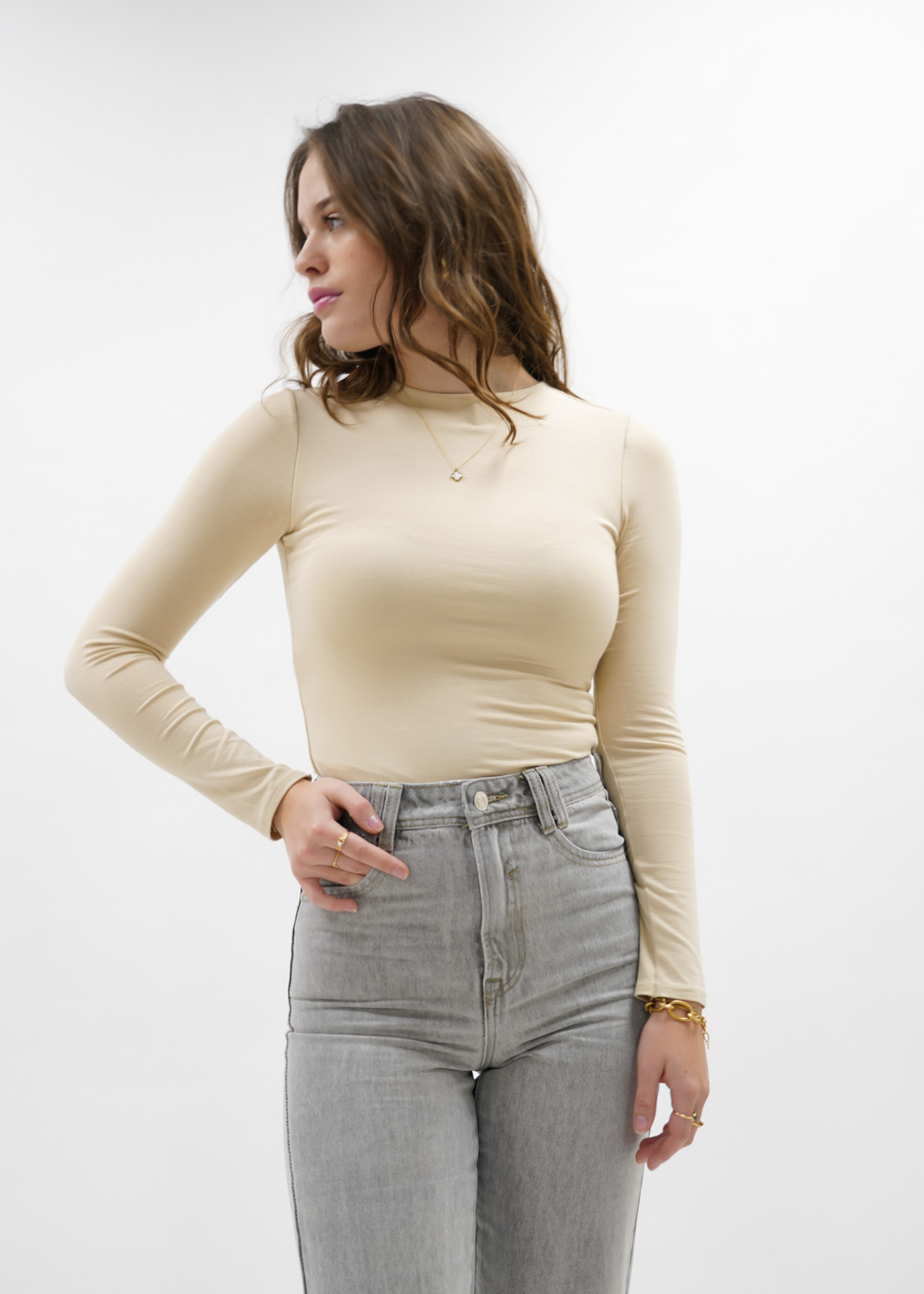 Long sleeve body beige