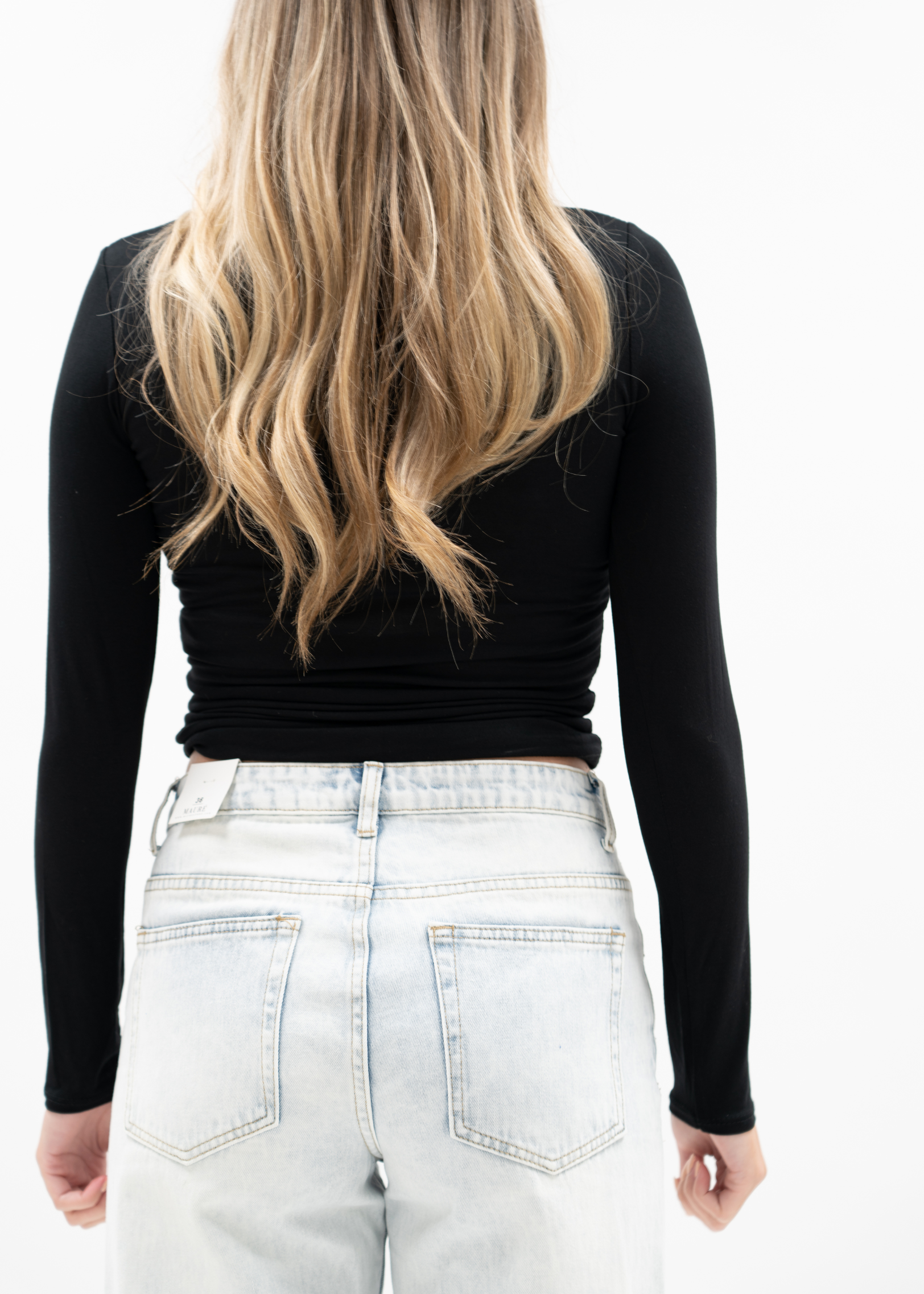 Long sleeve top long black (tall)