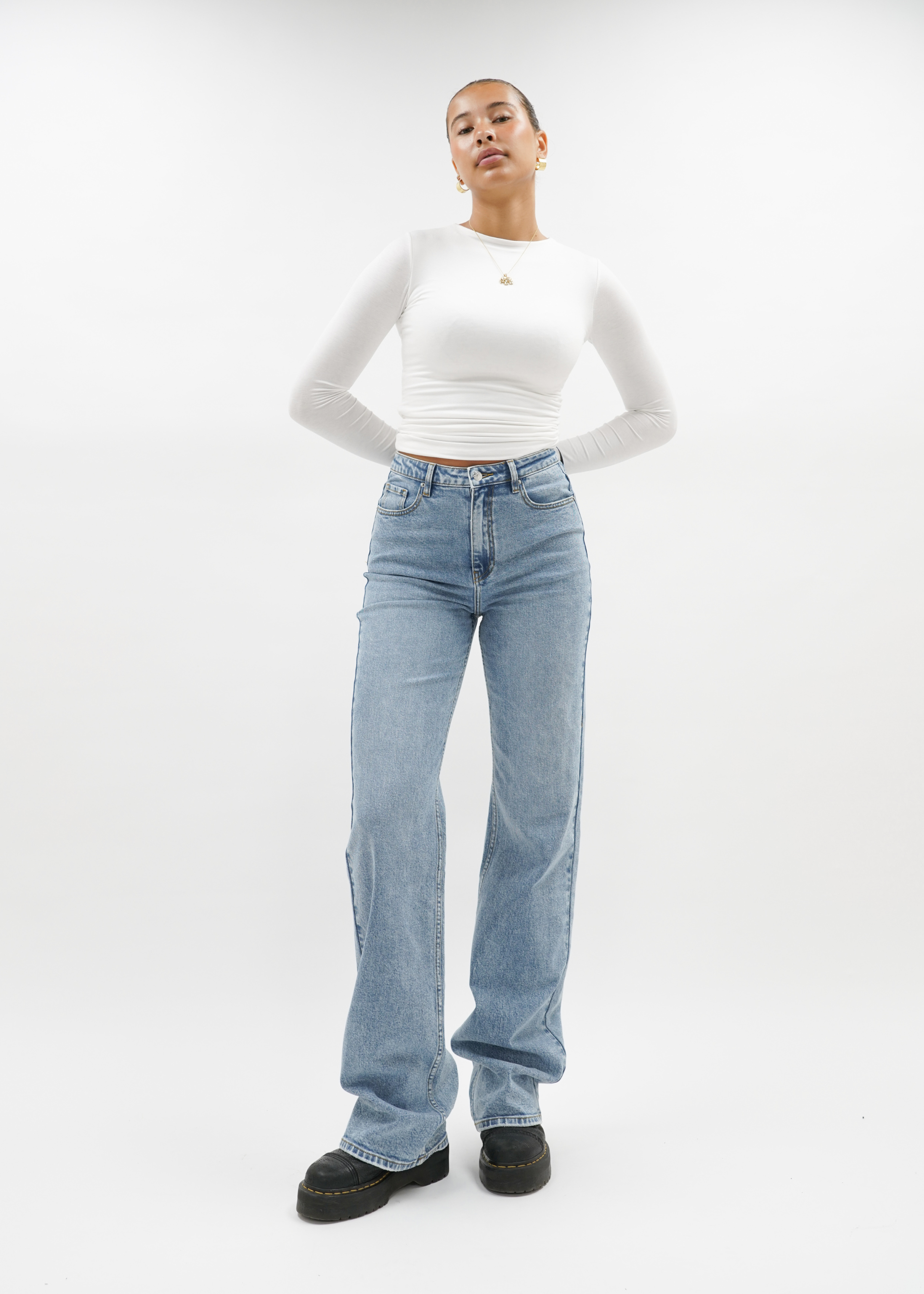 High waist wide leg jeans blue (tall)