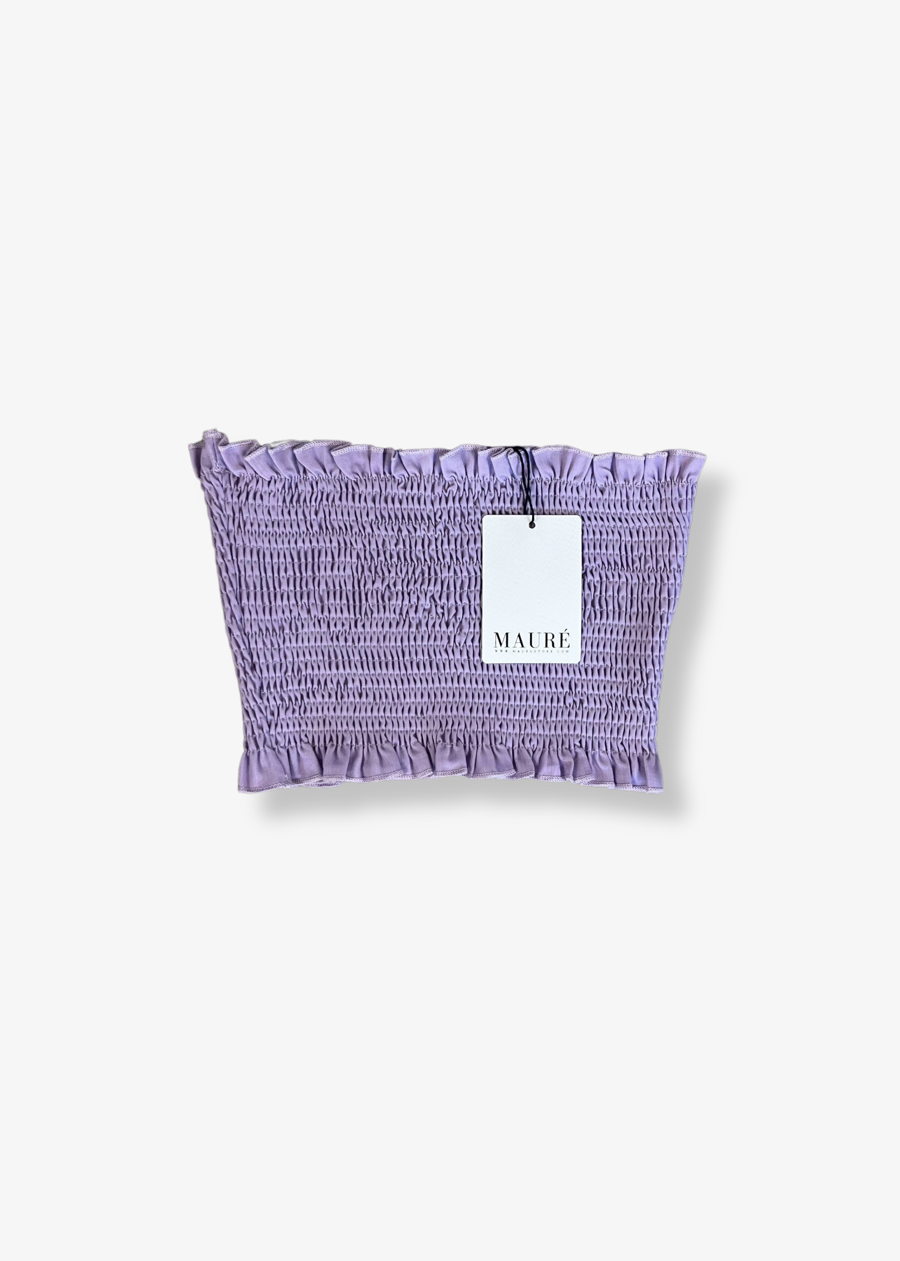 Smocked tube top violet