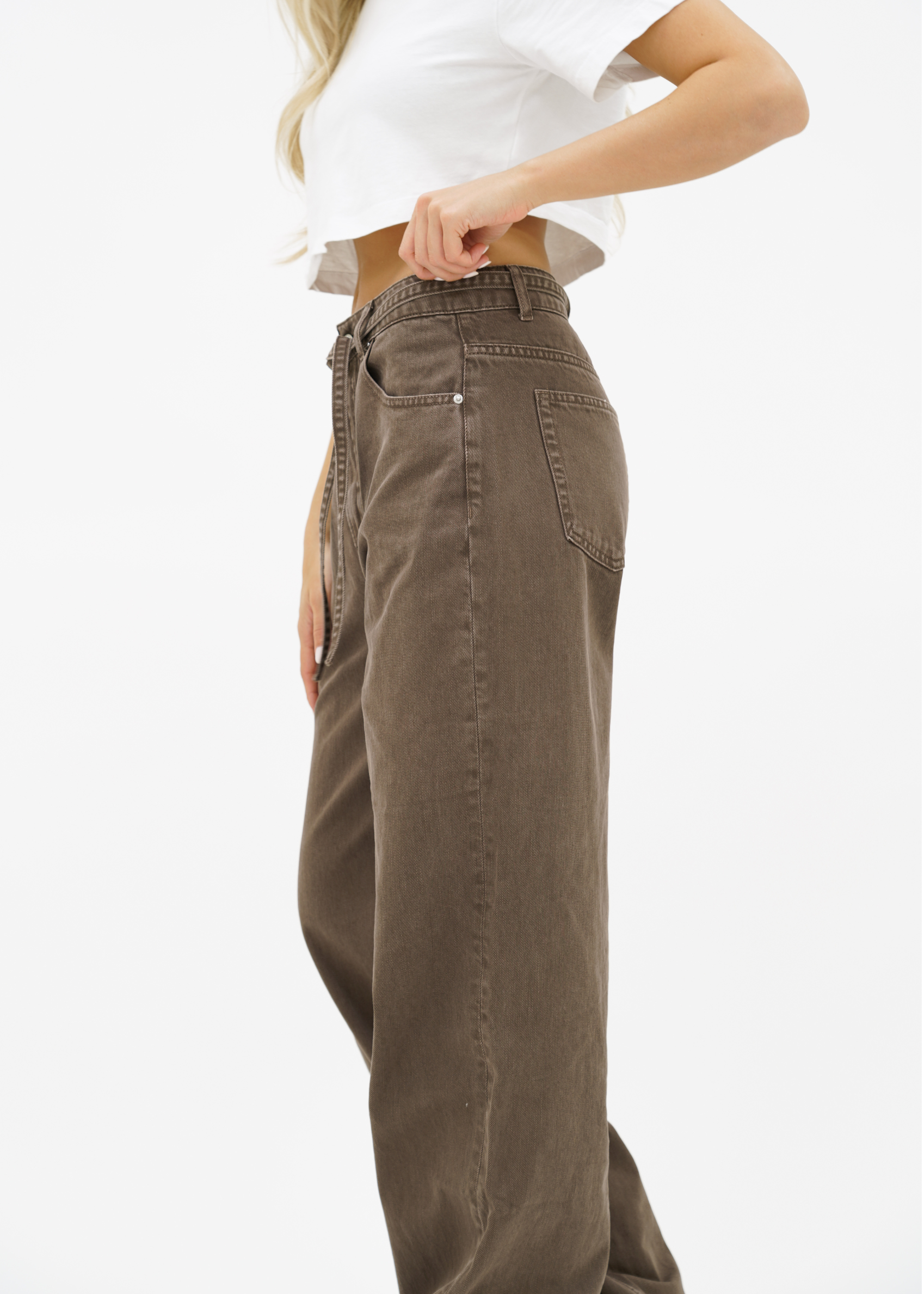 Baggy jeans washed brown (tall)