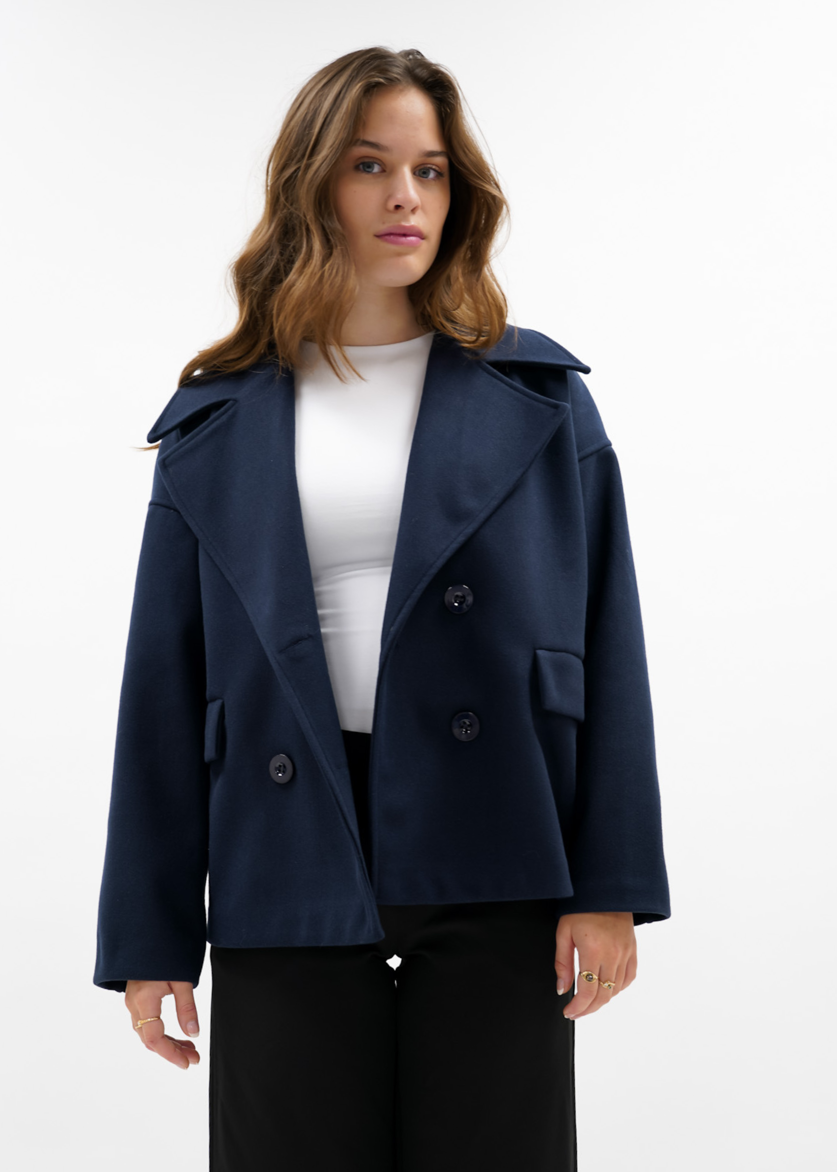 Premium - Manteau bleu nuit