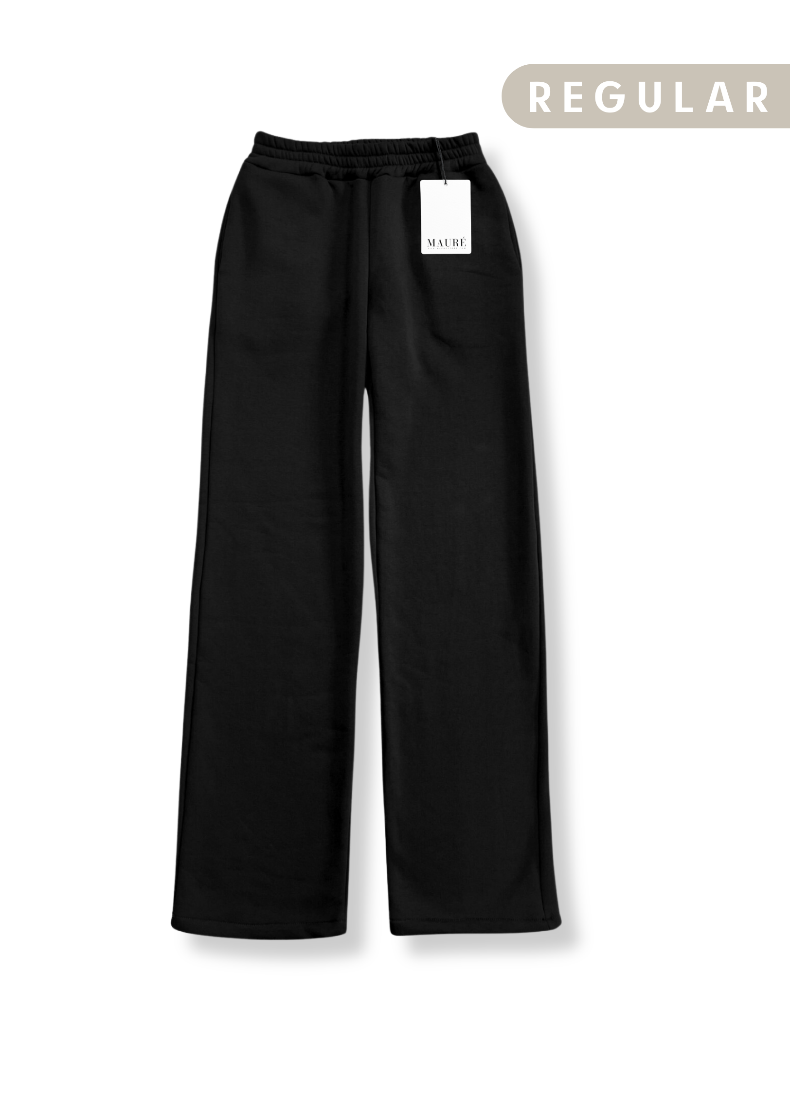 Jogger hose mit niedriger/mittlerer Taille schwarz (REGULAR)