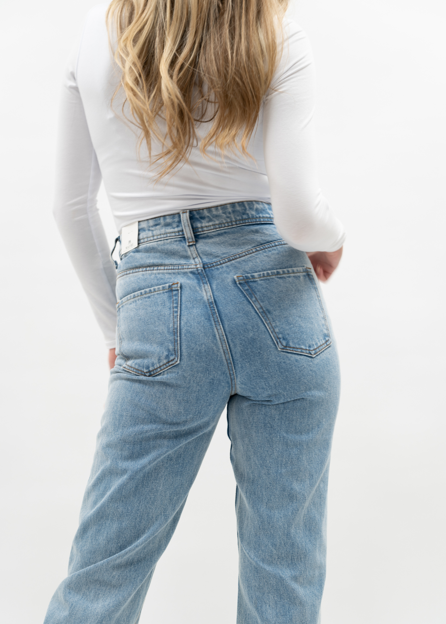 High waist straight leg jeans 90's dark blue  (TALL)