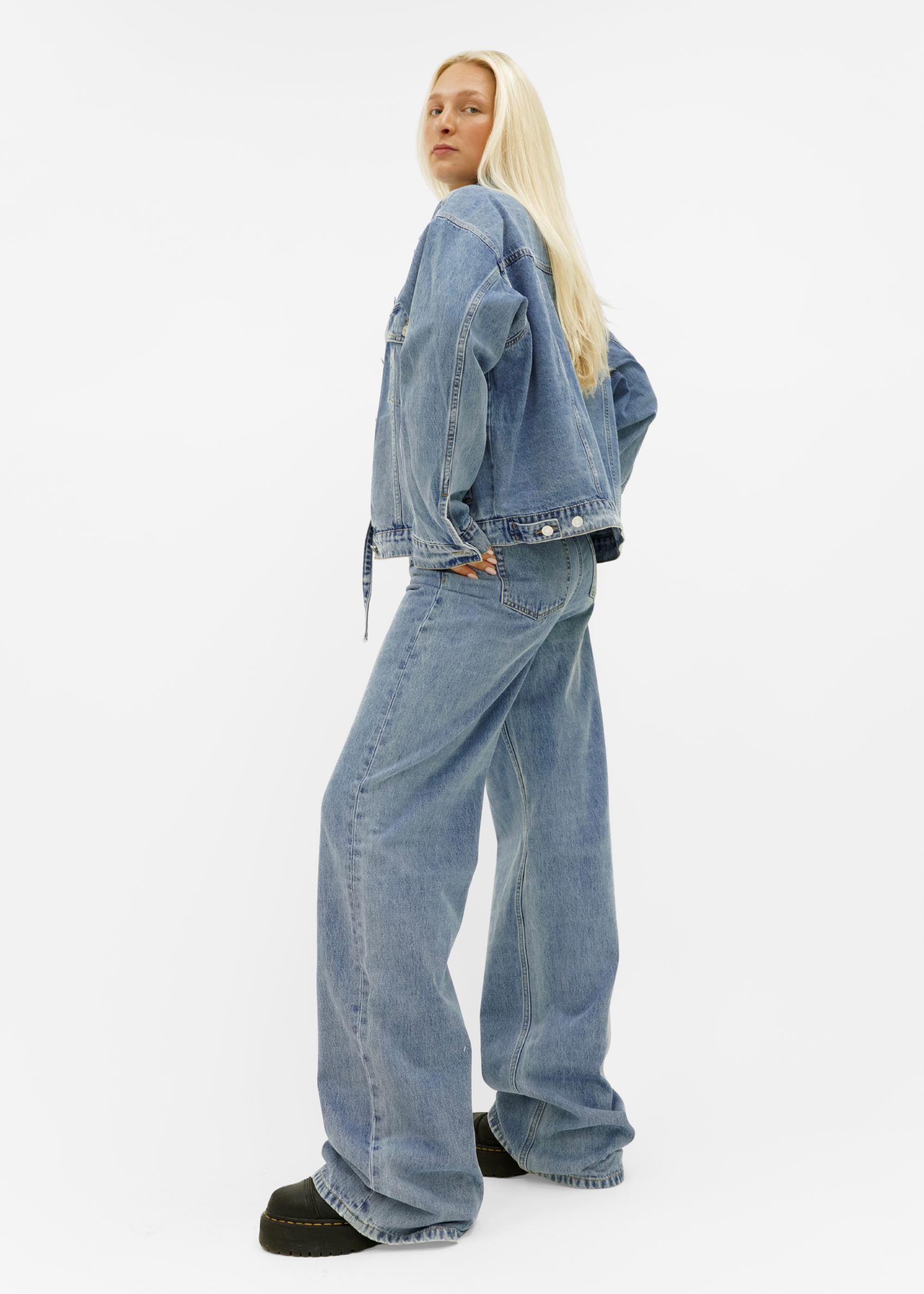 Oversized denim jacket classic blue (tall)
