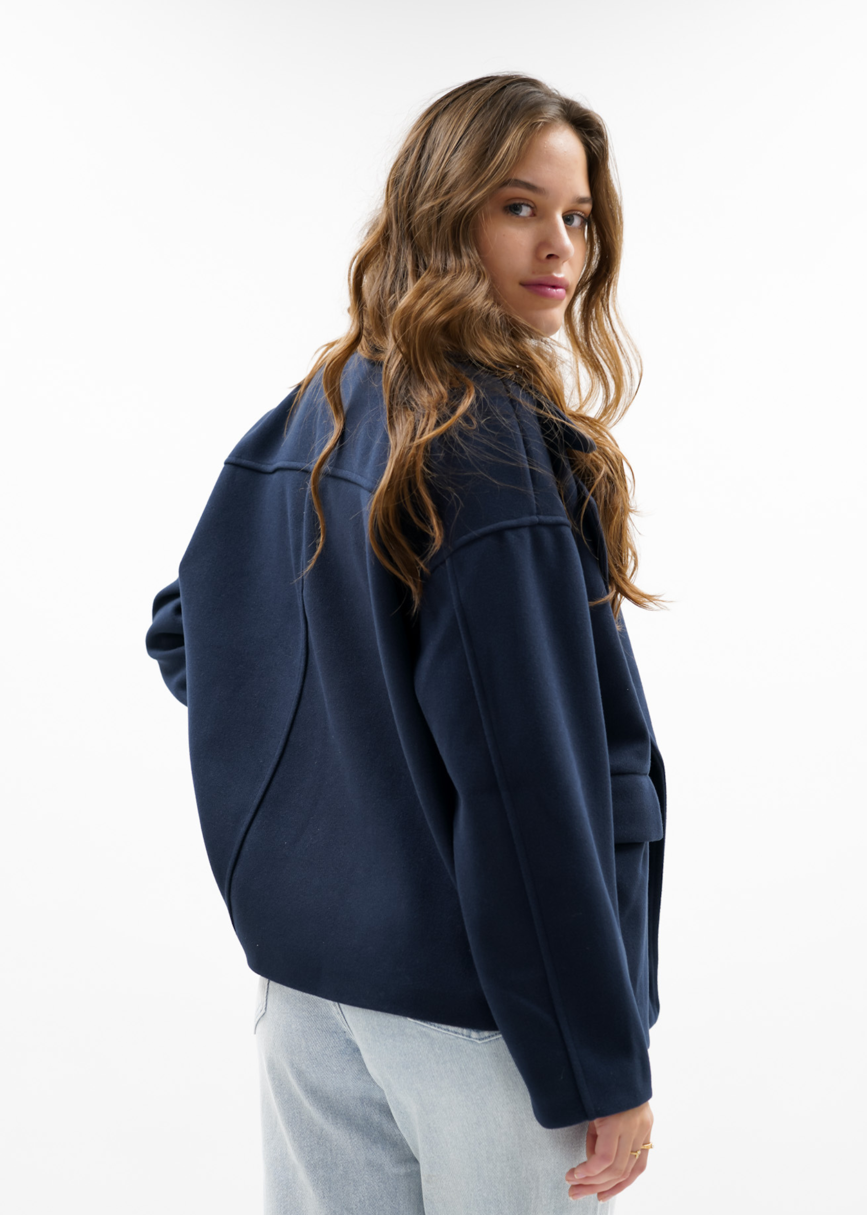 Premium - Manteau bleu nuit