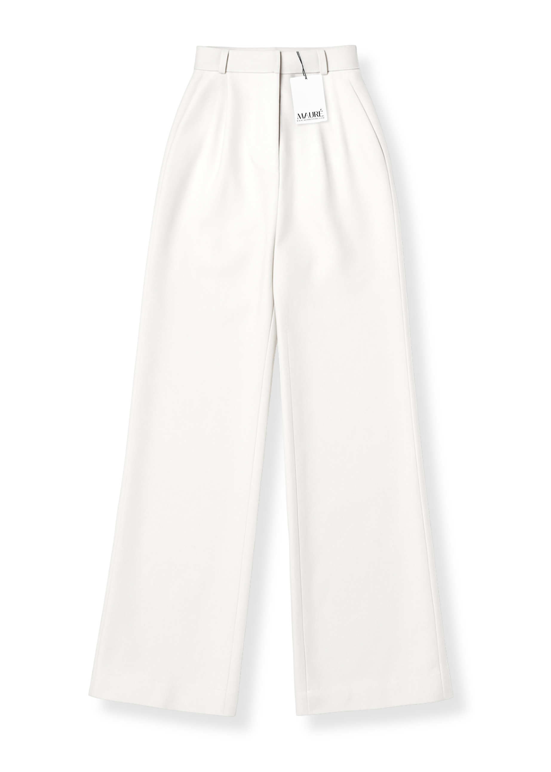 High waist wide leg pants casual white (tall)