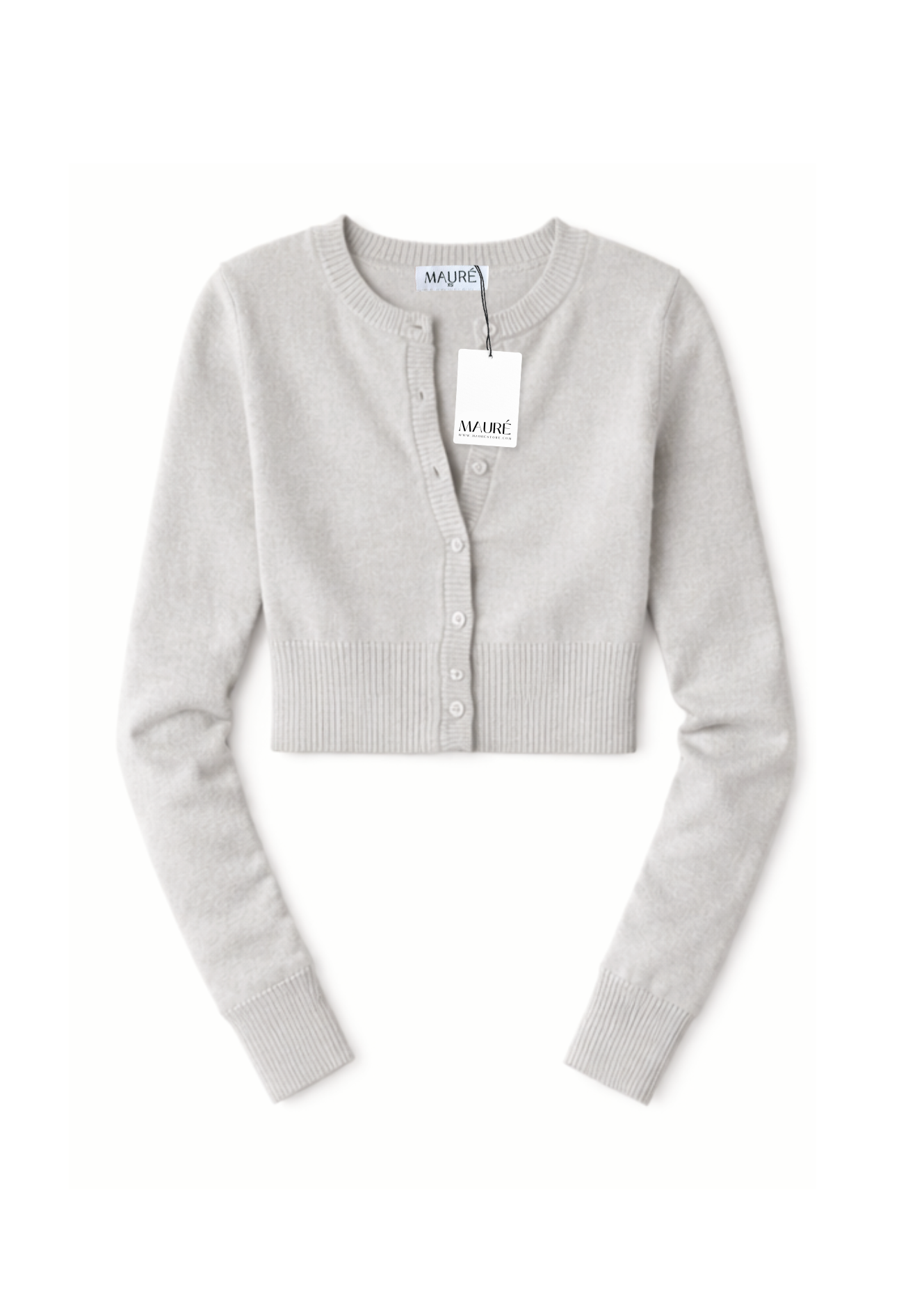 Soft knitted cardigan cream grey (tall)