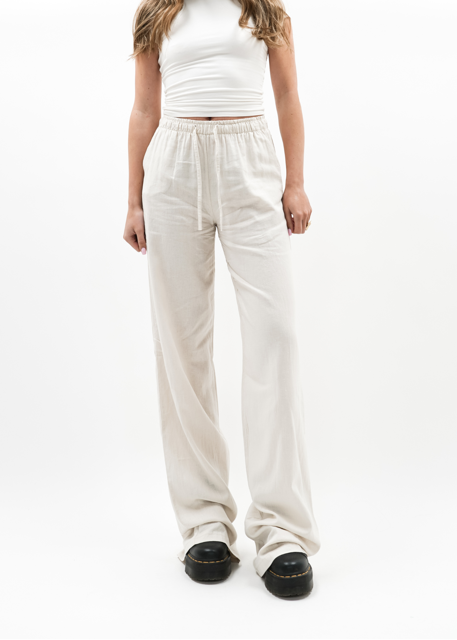 Linnen pants (tall) crème
