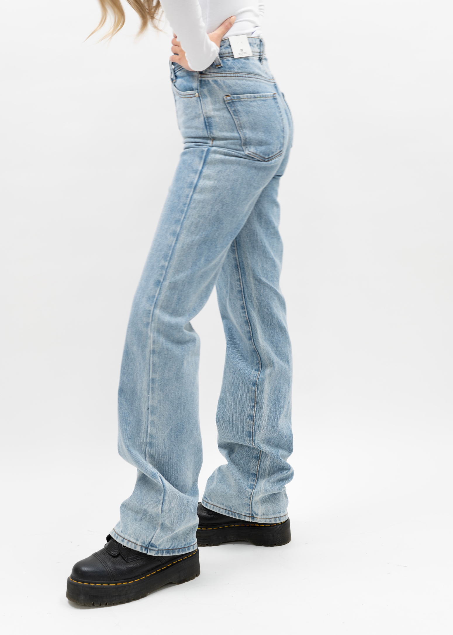 High waist straight leg jeans 90's dark blue  (TALL)